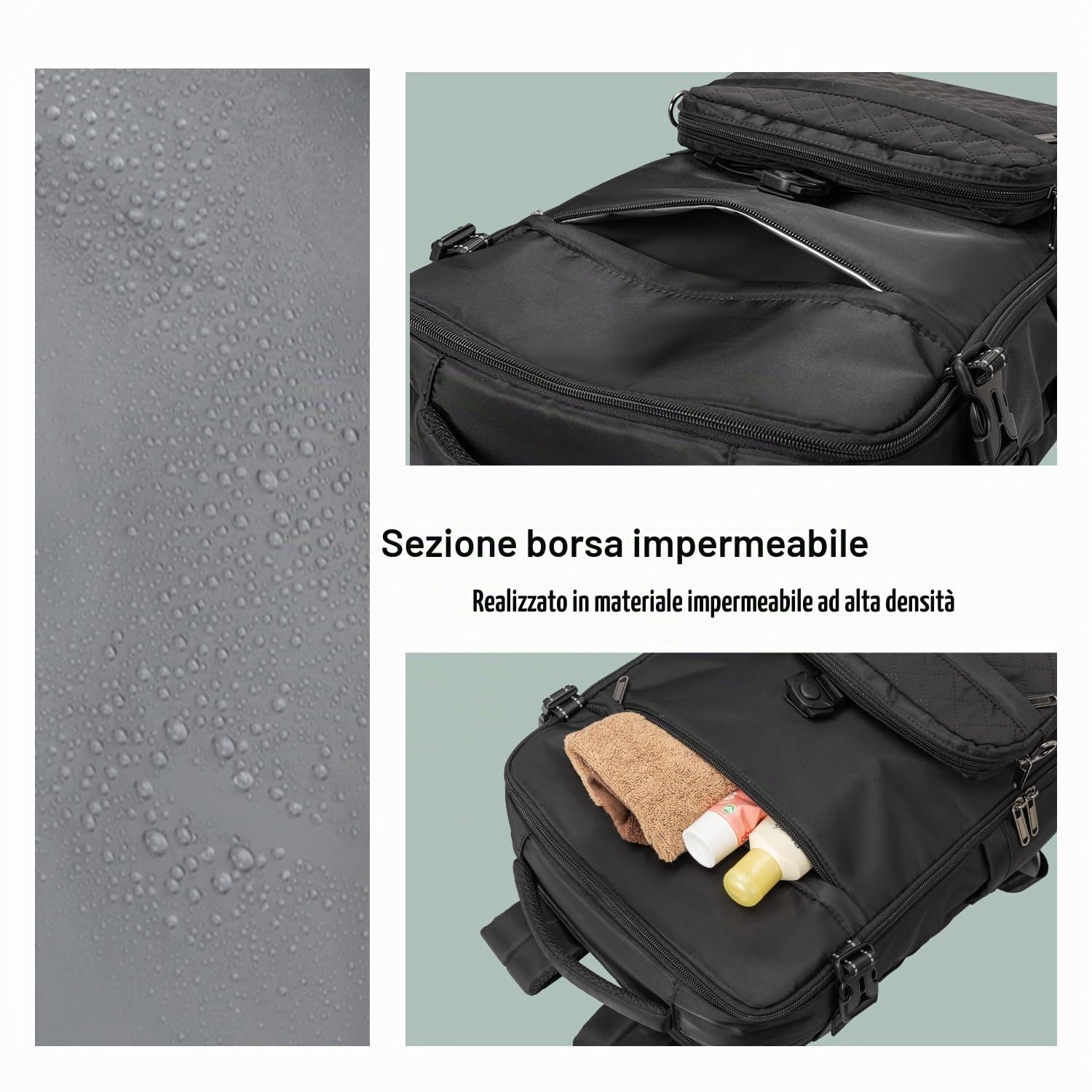 Grande zaino da viaggio per donne e uomini, zaino da portare a mano, bagaglio da volo, impermeabile, sportivo, casual