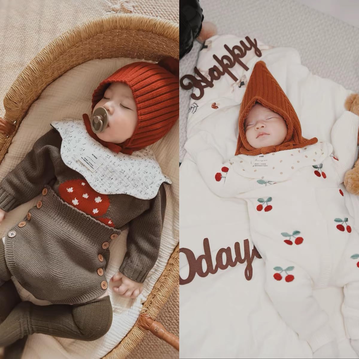 [GoUseGo] ベビー スタイ 4枚セット 両面使える 6重ガーゼ 赤ちゃん 360度スタイ 花びら 女の子 男の子 よだれかけ おしゃれ 新生児 無地 お食事スタイ ベビーギフト 出産祝い - 5