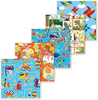 Saco Metalizado para Presente, 30cm X 45cm, Infantil Masculino, Estampas Sortidas, Embalagem com 50 Unidades, Gala Embalagens