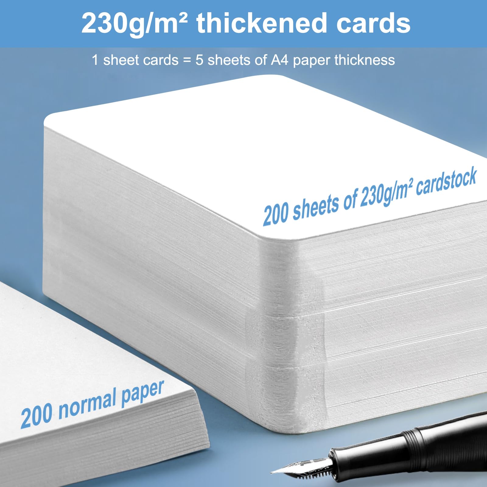 250 Pièces Carte Vierge Blanc, 9X5.4 Cm Cartes En Papier