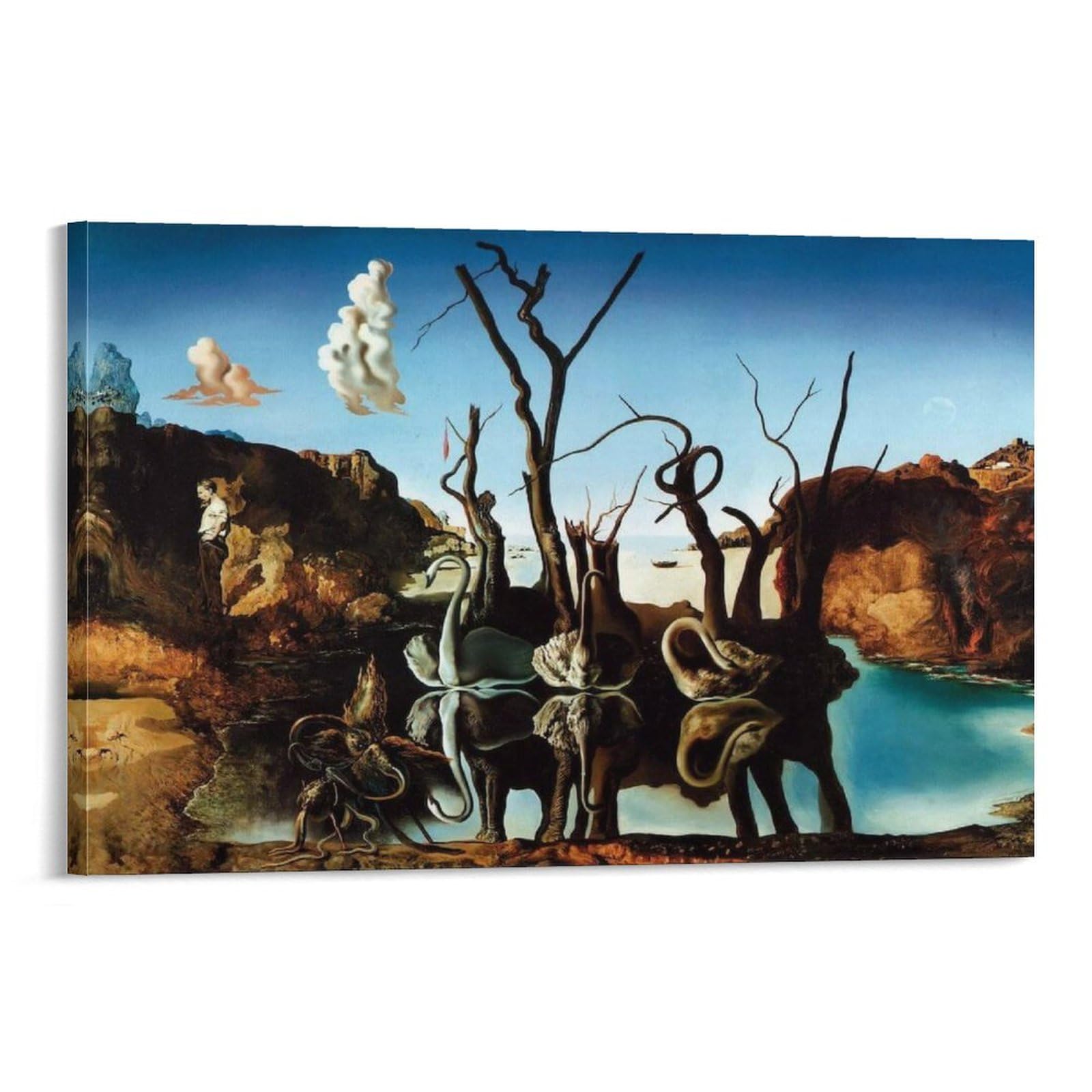 Amazon.co.jp: Salvador Daliサルバドール・ダリ《象を映す白鳥