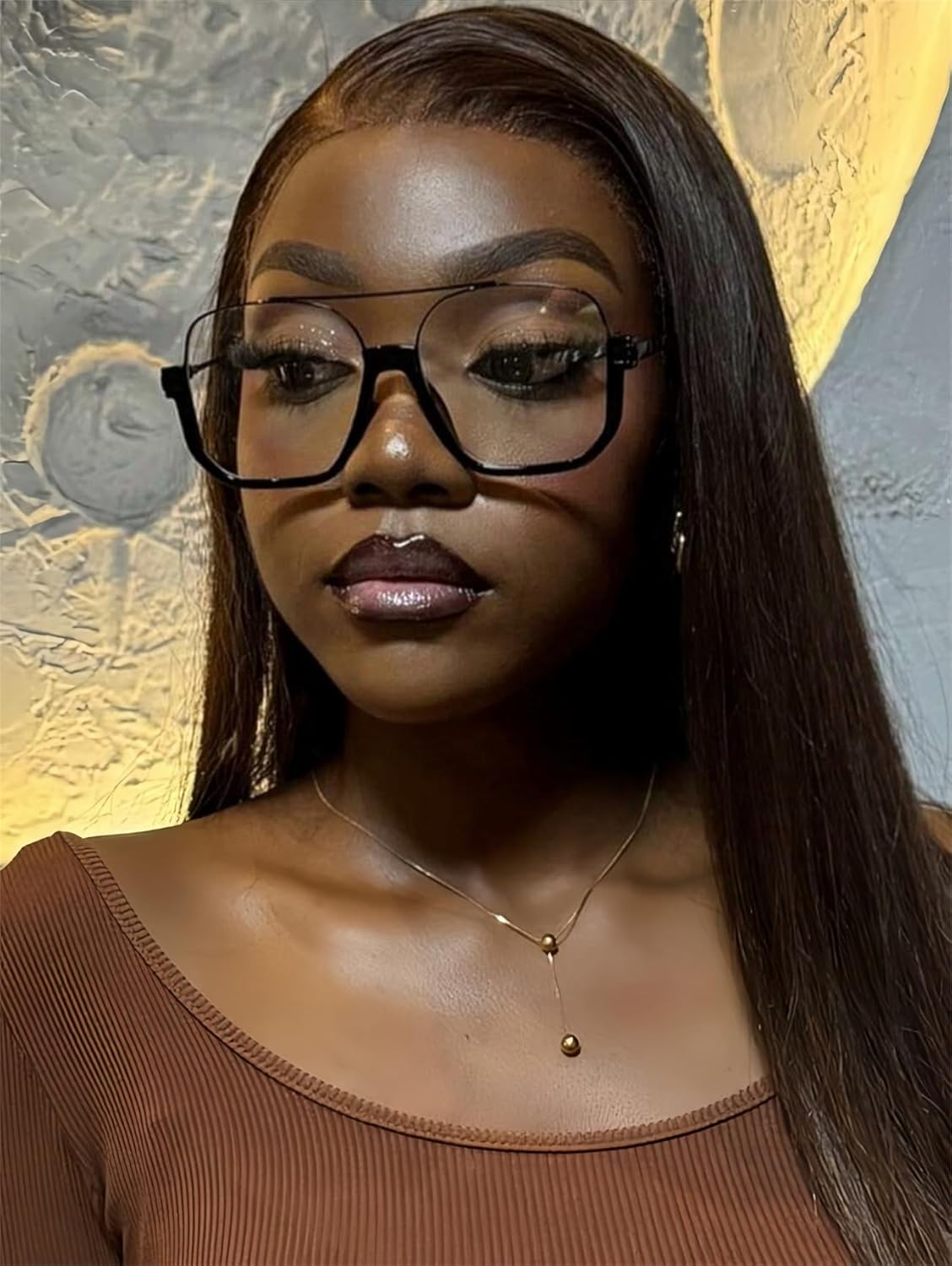 Retro Oversized Aviator Sunglasses for Women Men Square Double Bridge Pilot Sun Glasses 70s Trendy Shades - Image 2