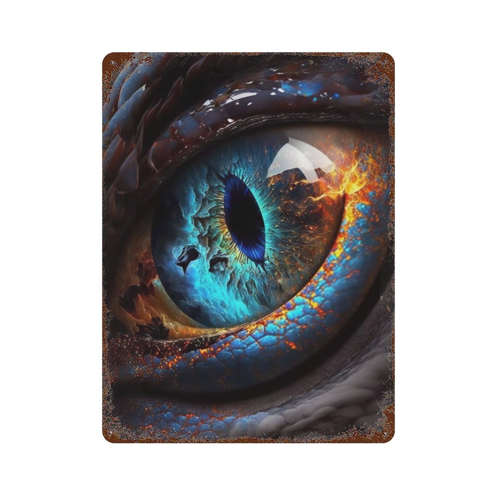 Cosmic Elder Dragons Sight Vintage Metal Tin Sign 15.7"x11.8", Industrial Home Decor for Garage, Pub Or Kitchen