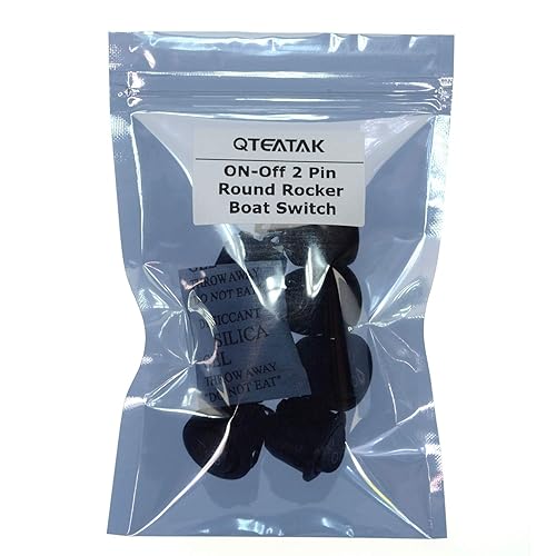 Miniatura 4 de QTEATAK 8 unids KCD3 SPST Snap-in ON-Off 2 Pin Snap Rocker Interruptor de barco Negro AC 250V 15A 125V 20A para coche, barco, electrodomésticos