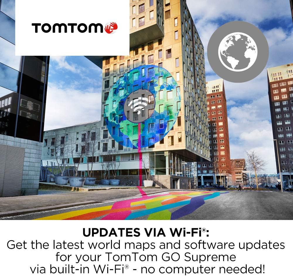 🔥 Hоt Dеаlѕ TomTom GO Supreme 5” GPS Navigation Device with World Maps, Traffic and Speed Cam alerts thanks to TomTom Traffic, Updates via WiFi, Handsfree Calling, Click-and-Drive Mount ,Black