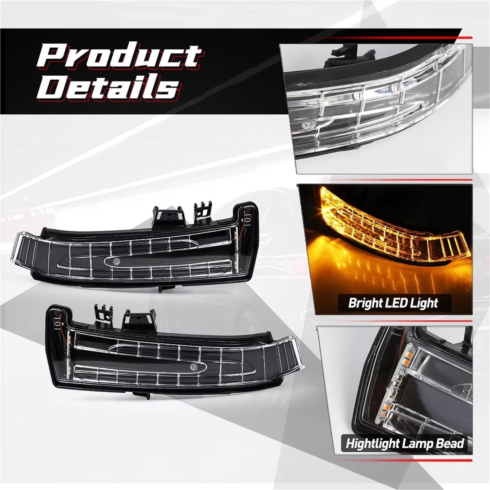 Generico luce freccia auto Per Mercedes Per Benz W221 W212 W204 A2129067501 LED Specchietto Retrovisore Laterale Indicatori Direzione Luci Segnalazione luce direzione(sinistra e destra)