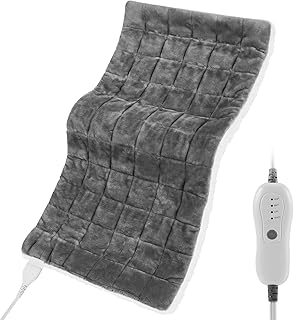 Weighted Heating Pad for Back Pain Relief, Extra Large Electric Heating Pads for Cramps, Neck, Leg and Shoulder 4 Heat Settings with Auto Off, Moist & Dry Heat Therapy Gifts for Women, 17"×33", 4.9LB
