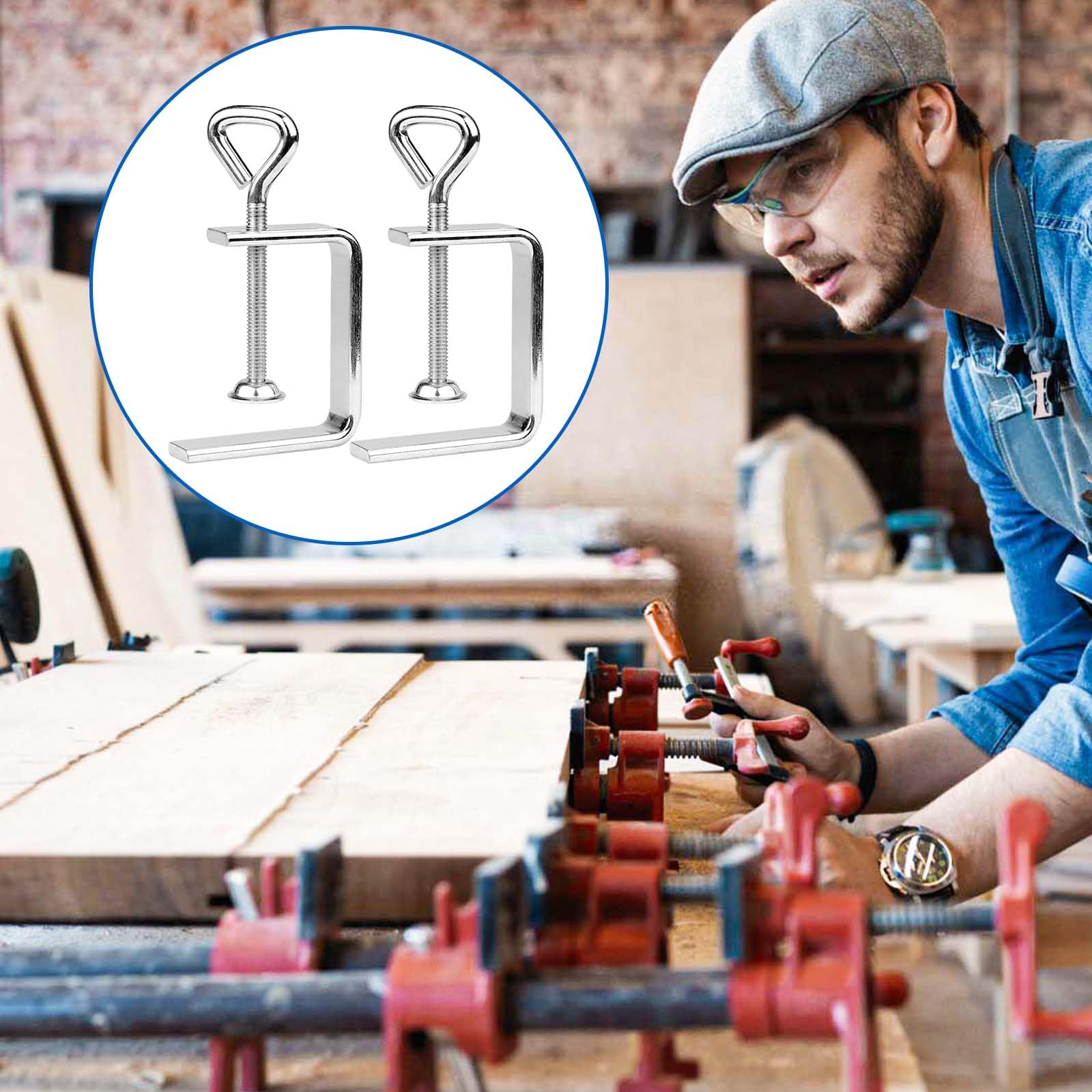 5 Delige Verstelbare C-Klemmen Set – Sterke Schroefklemmen Voor Houtbewerking, Lassen & Klussen, Aluminium En Staal