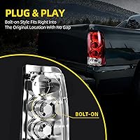 Vista 5 de DWVO Conjunto de luces traseras compatible con Chevy Silverado 1999 2000 2001 2002 1500 2500/01 02 Chevy Silverado 3500/1999-2003 GMC Sierra 1500