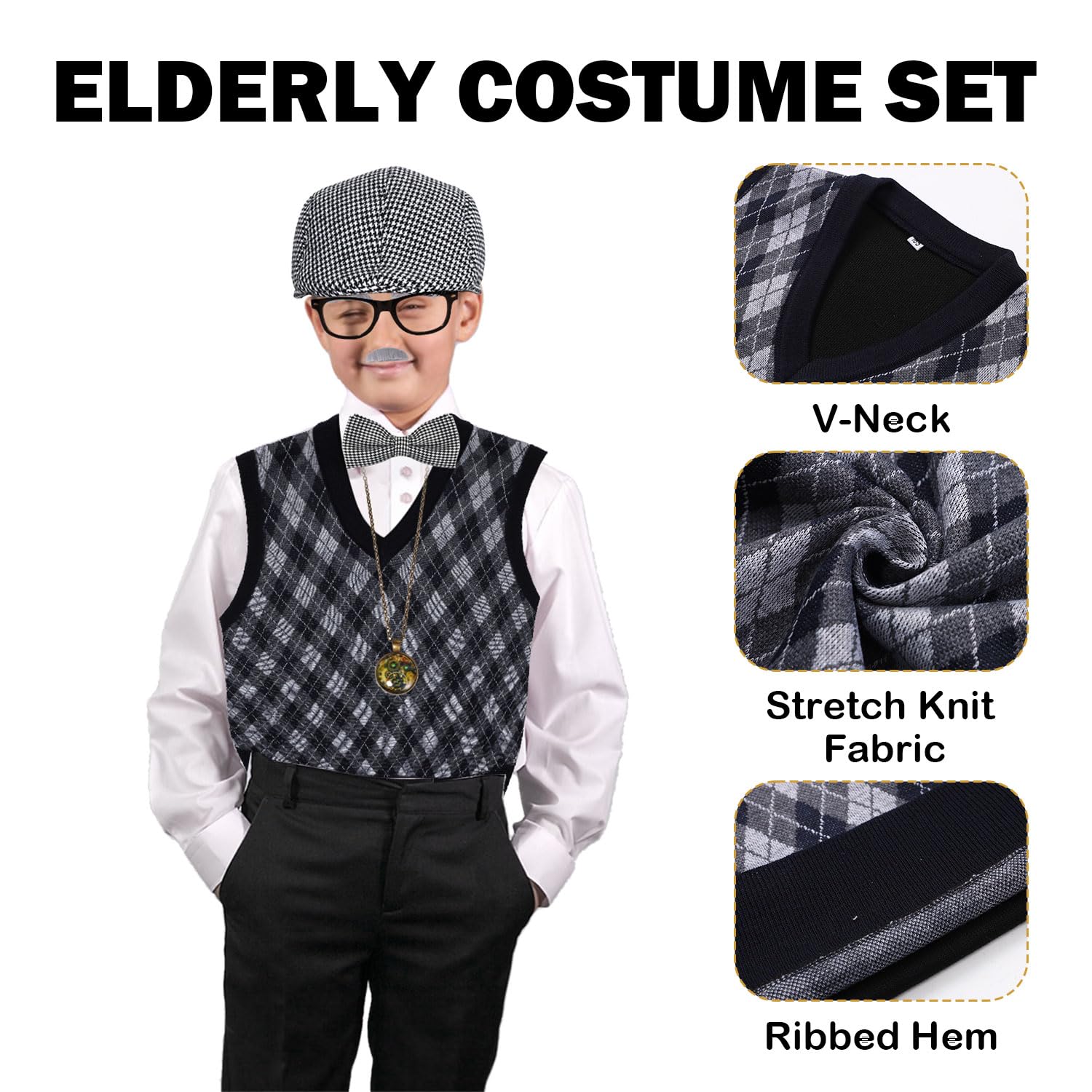 Little Boy Old Man Costume Set - Image 4