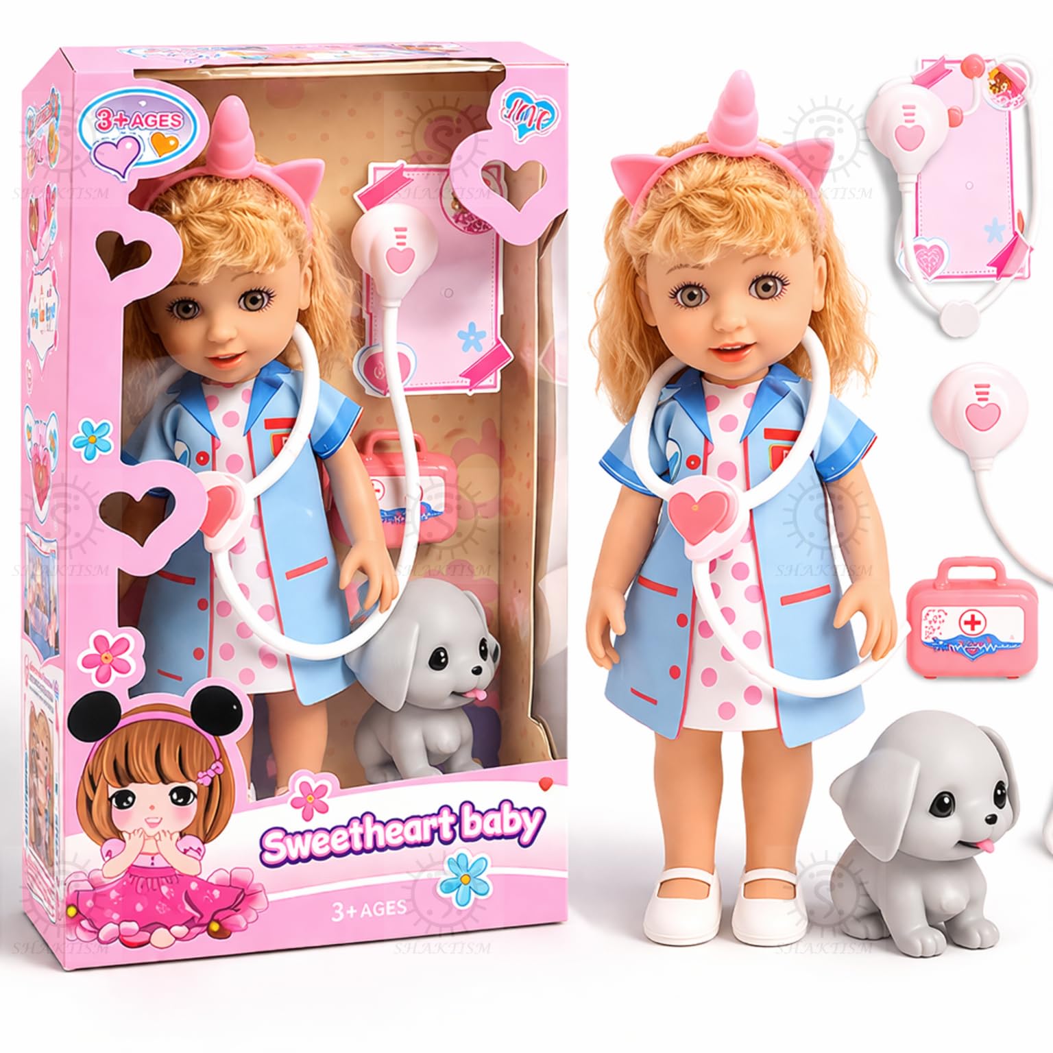 Buy SHAKTISM Sweet Heart Doctor Doll for Girls with Puppy