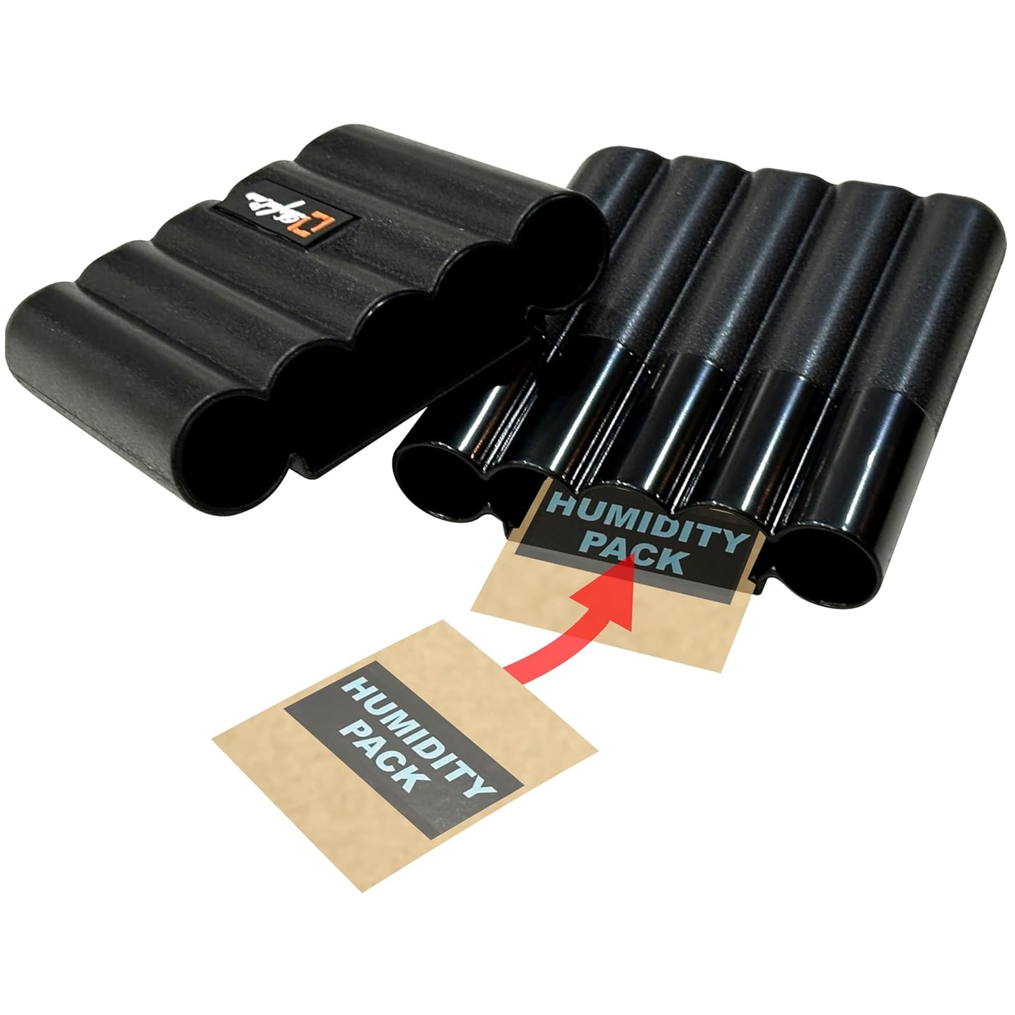 Perfec Etui für Zigarren-Luftbefeuchter, Schwarz, 5 Finger