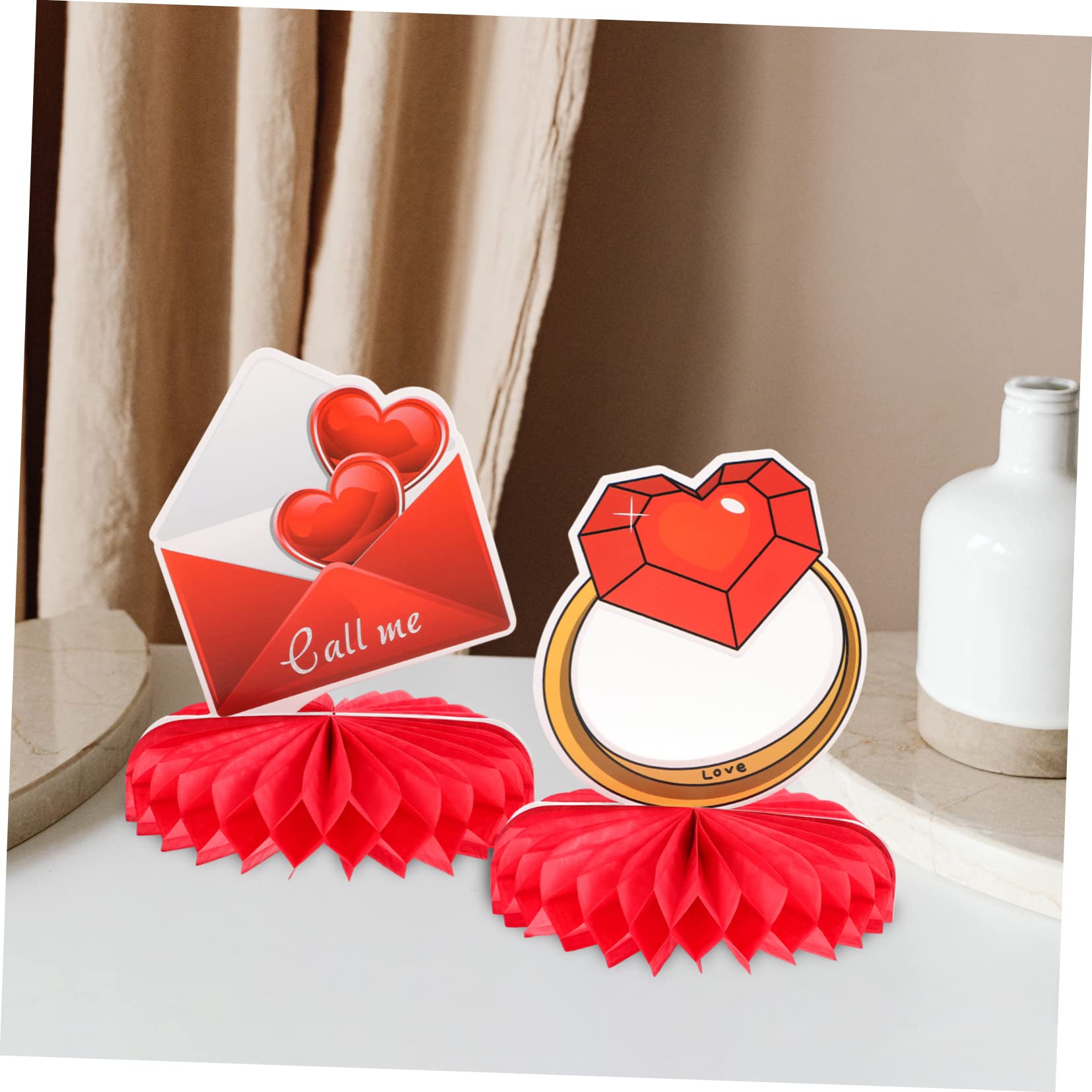 TOYANDONA 36piezas Decoración De De Día De San Valentín De Mesa Romántico Accesorios De San Valentín Decoración De Mesa