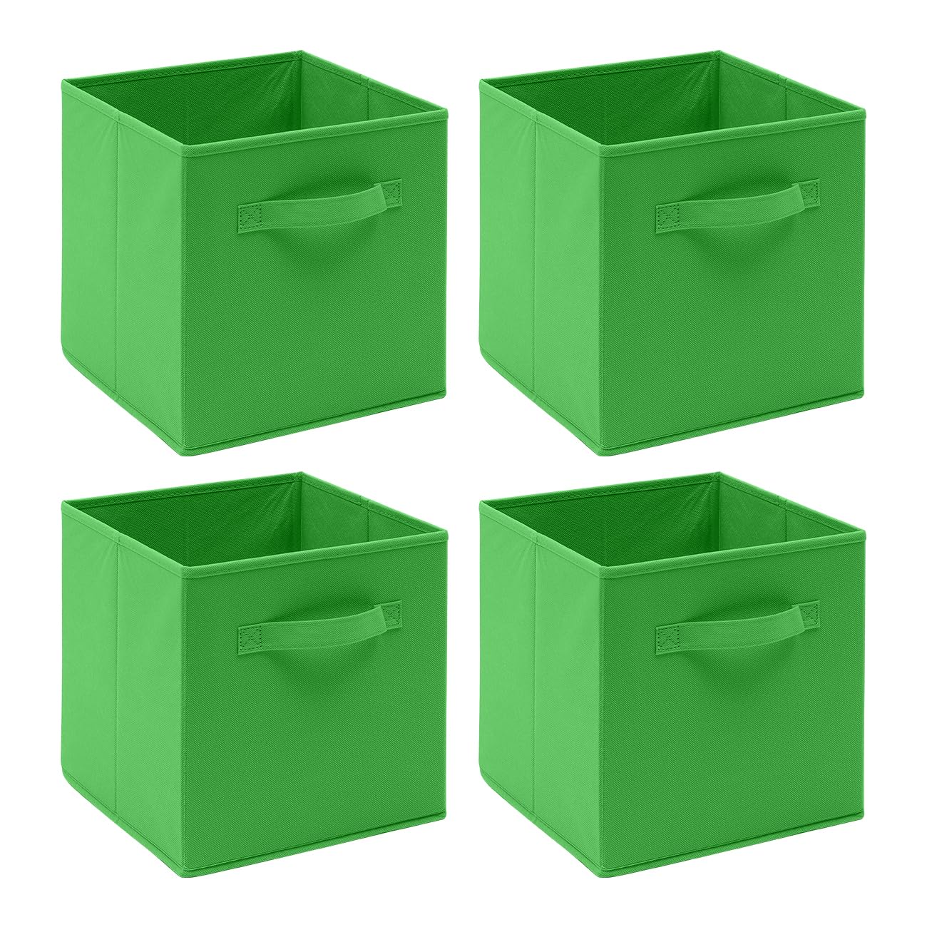 Homullel Foldable Storage Cube Boxes Set of 4, Storage Unit Box with Handle, Collapsible Storage Bins Organiser for Shelf Closet Organization