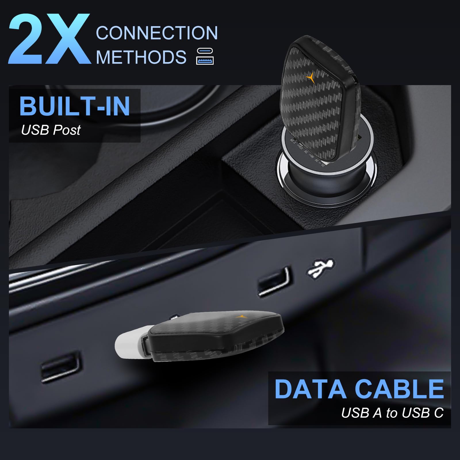 Draadloze Android Auto en Carplay Wireless Adapter, Wireless 2 in 1 Stick zet bekabelde Android Auto/Carplay om in draadloos, geschikt voor auto's met AA en Carplay, USB C/A-kabel Draadloze Android Auto en Carplay Wireless Adapter, Wireless 2 in 1 Stick zet bekabelde Android Auto/Carplay om in draadloos, geschikt voor auto's met AA en Carplay, USB C/A-kabel