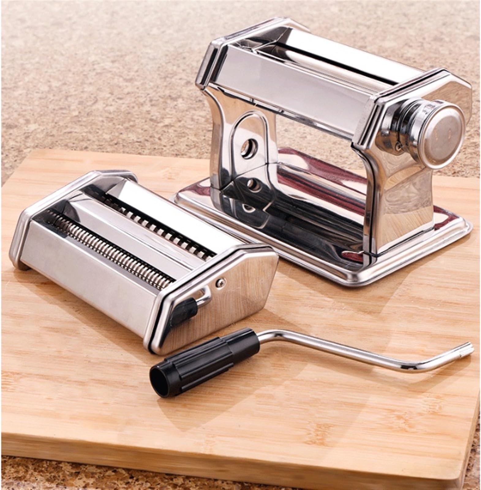 Máquina Pasta Máquina Manual De Fideos Acero Inoxidable para Hacer Pasta con Manivela Ajuste Ajustable Cocina Utensilios