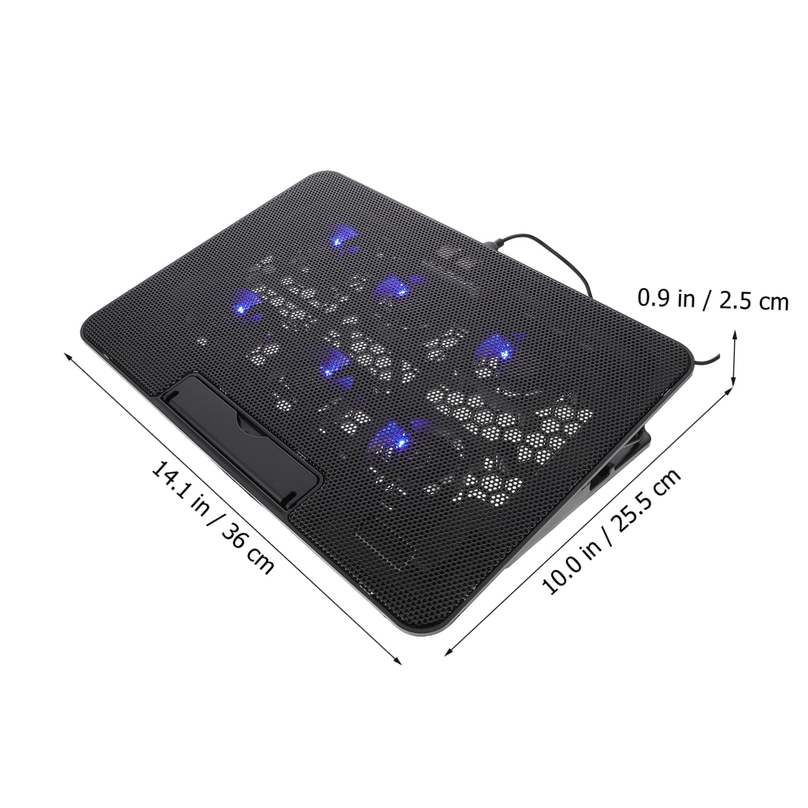 jojofuny Support pour Ordinateur Portable 15 6 Pouces Refroidisseur Et Coussin De Refroidissement Ventilateur USB Silencieux Réglable en Hauteur