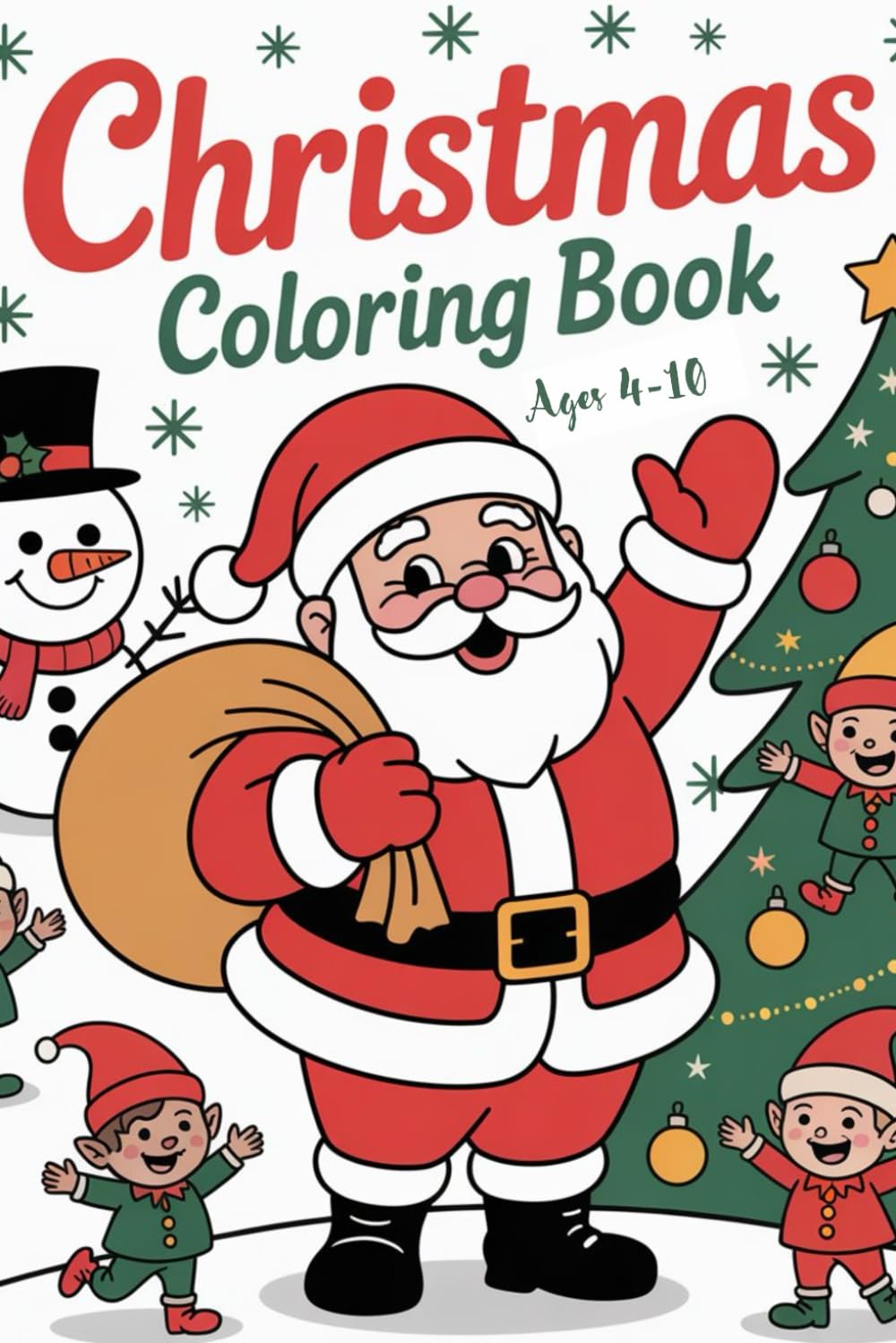 Lovely Christmas Coloring Book for Kids: Simple and Big Holiday Designs for Kids – Relax, Color, and Enjoy Santa, Snowmen, Reindeer, Trees, Gifts, and Gingerbread
