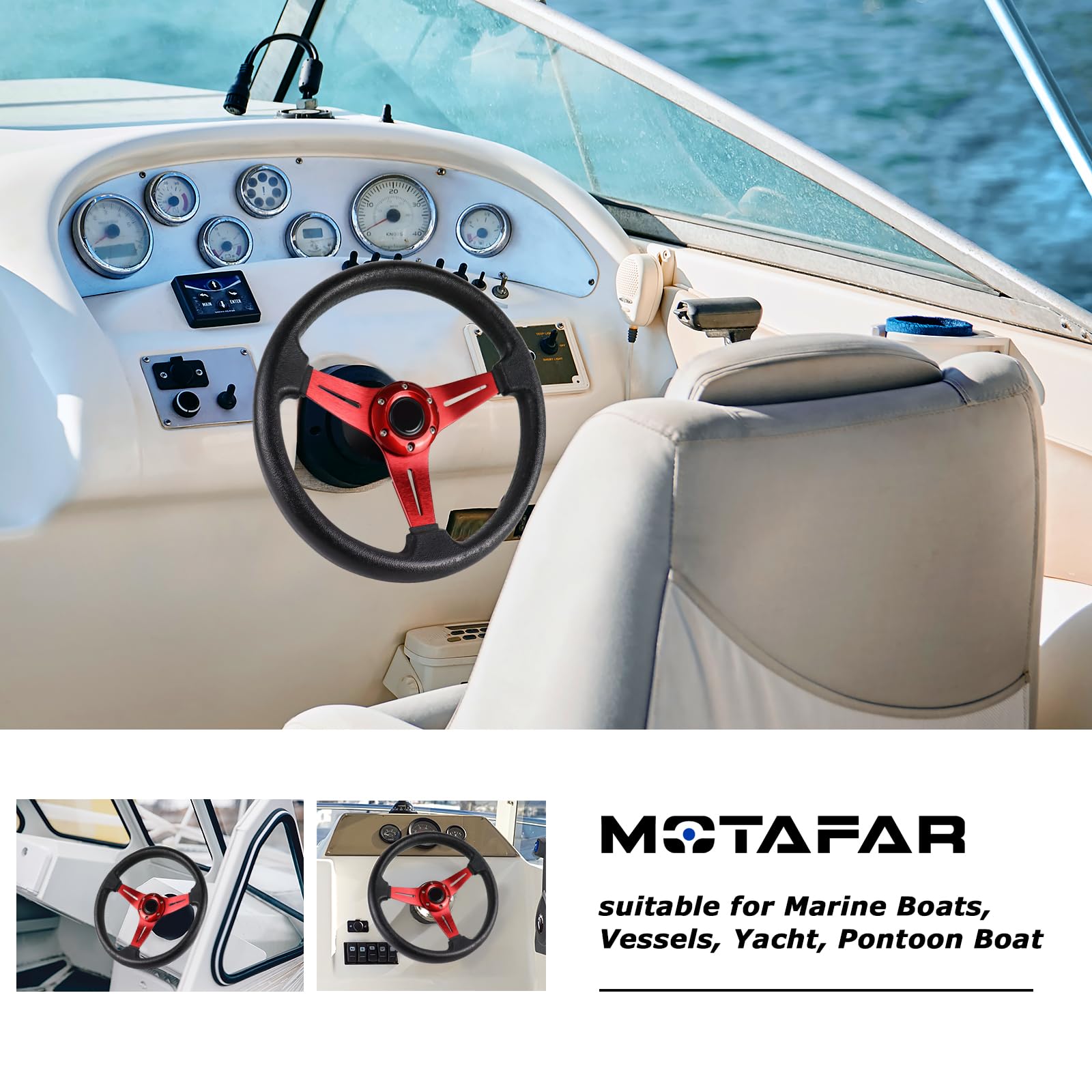 Amazon | MOTAFAR (モタファー) 13.6インチ ボートハンドル 3/4インチ