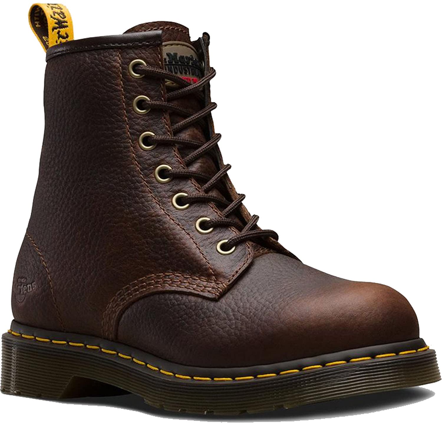 Dr. Martens Women's Maple Zip Steel Toe Light Industry Boots Construction