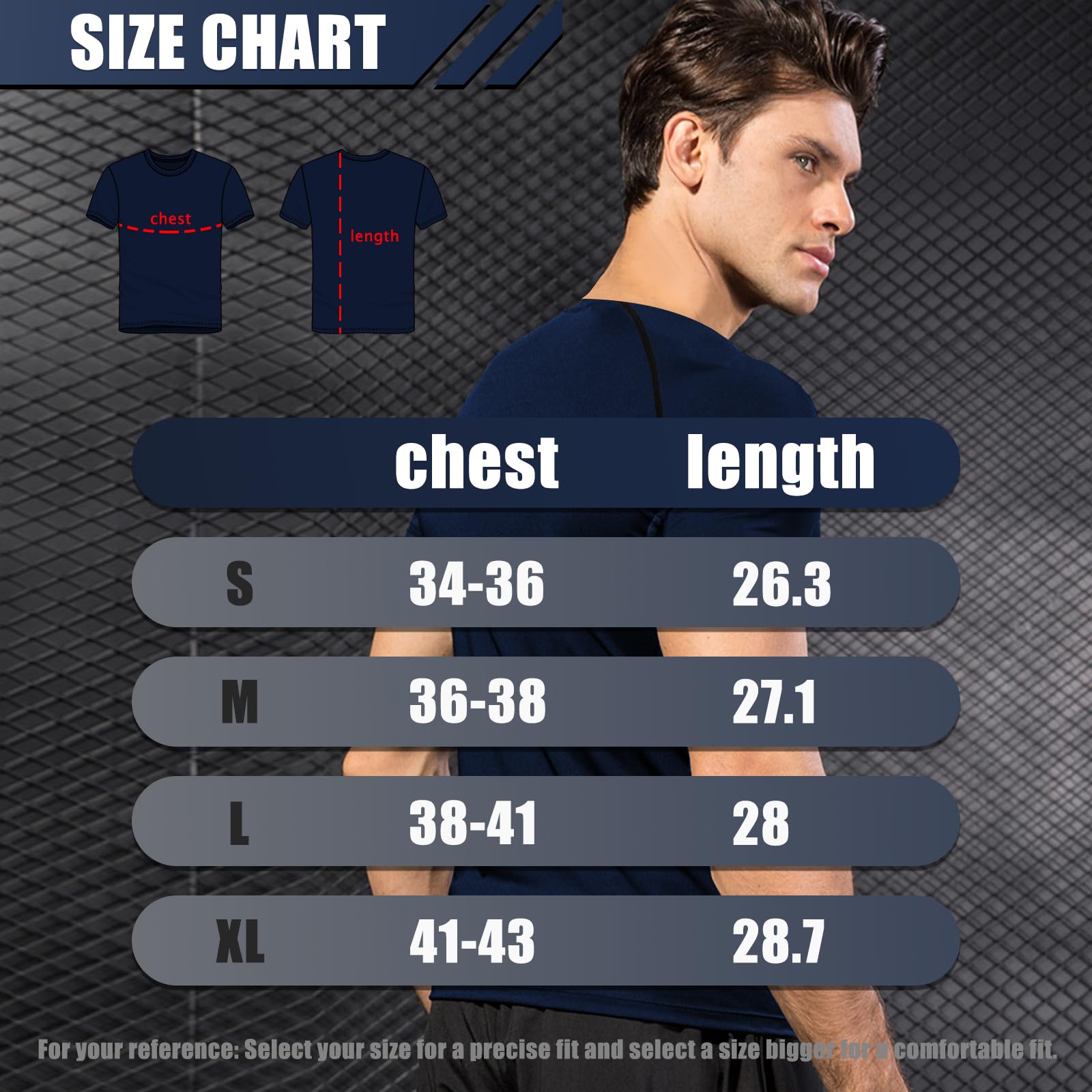 Camiseta Compresión Hombre Entrenamiento Deportes Manga Corta Camiseta Ciclismo Atlético Camisetas interiors Secado Rápido Tops Mallas Transpirables Base Deportiva de Gimnasio