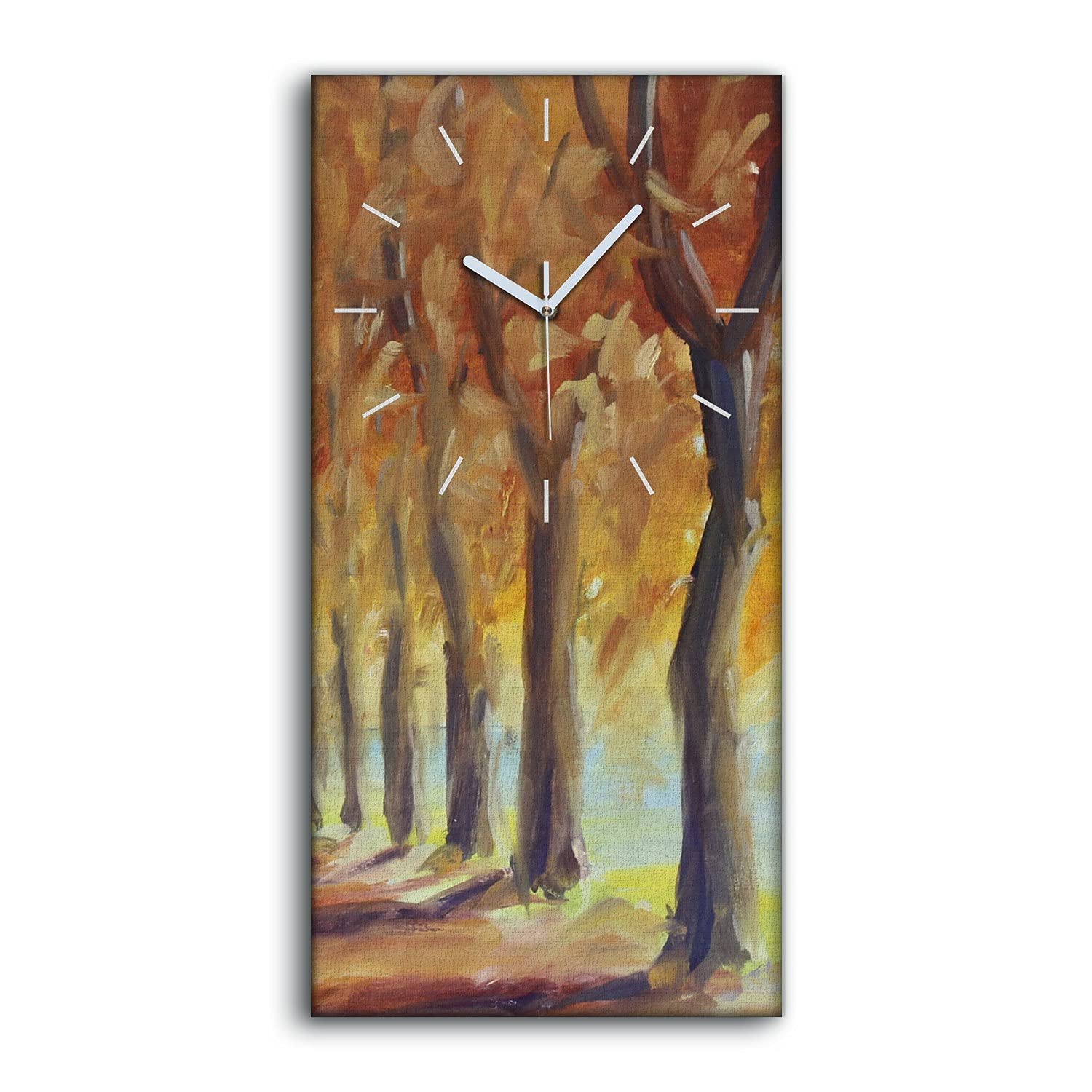 Horloge sur Toile Salon Moderne Décoration Automne Silencieuse