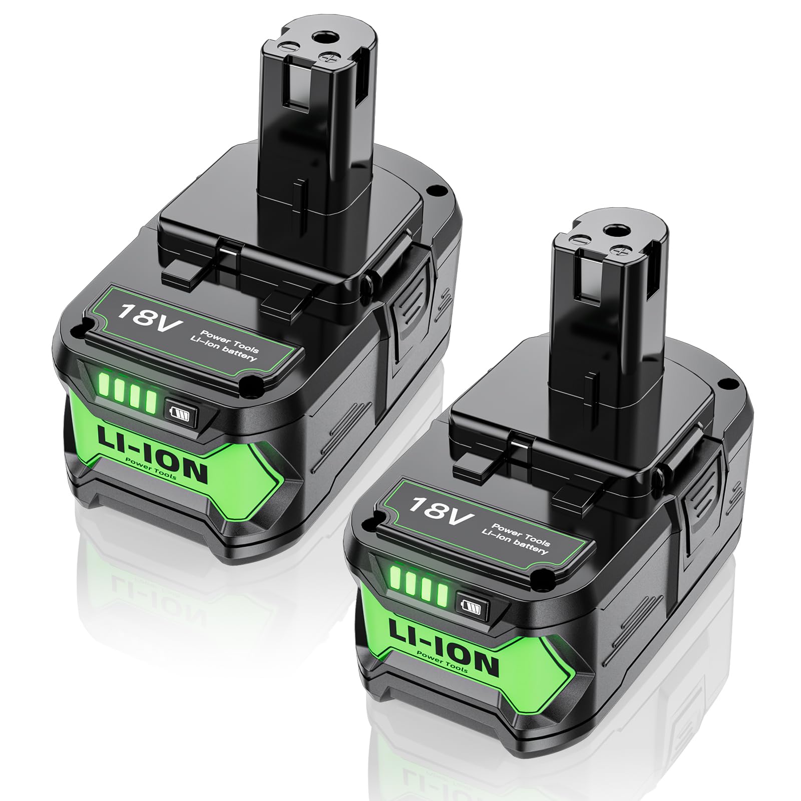 Bonadget 2-Pack 8000mAh Replacement Batteries For Ryobi 18V ONE+ Tools