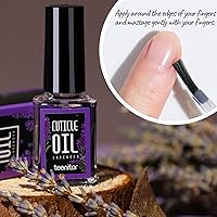 Vista 3 de Teenitor Removedor de suavizante de cutículas, aceite de cutícula, juego de herramientas para el cuidado de uñas con recortador de cutículas