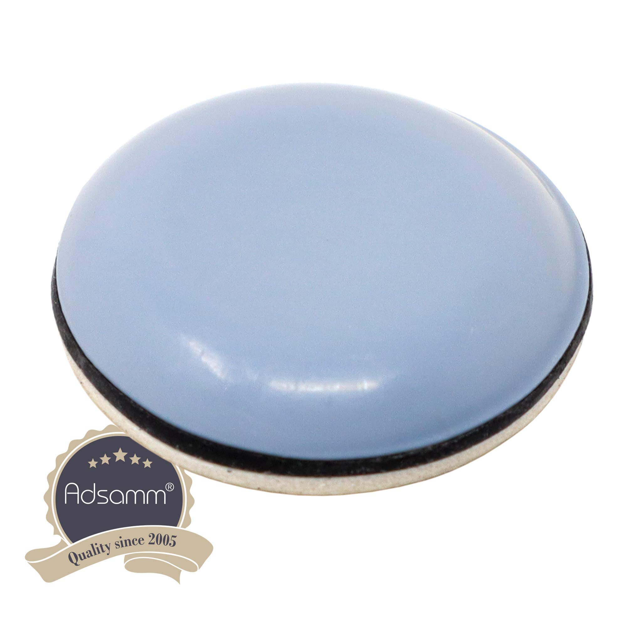 Adsamm 100 x Self-Adhesive PTFE Furniture Gliders Grey Blue Diameter 25 mm Round 5 mm Thick Furniture and — view 3