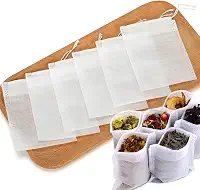 300 saquinhos de chá vazios para chá de folhas soltas, descartáveis, pequenos, materiais naturais seguros, biodegradáveis com cordão, infusor de chá a granel, sachês DIY, para chá solto, café, ervas