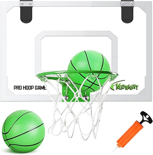Mini Aro de Baloncesto Sobre la Puerta - Juego de Aro de Baloncesto Montado en la Pared con Accesorios Completos - Juguetes de Baloncesto Regalos