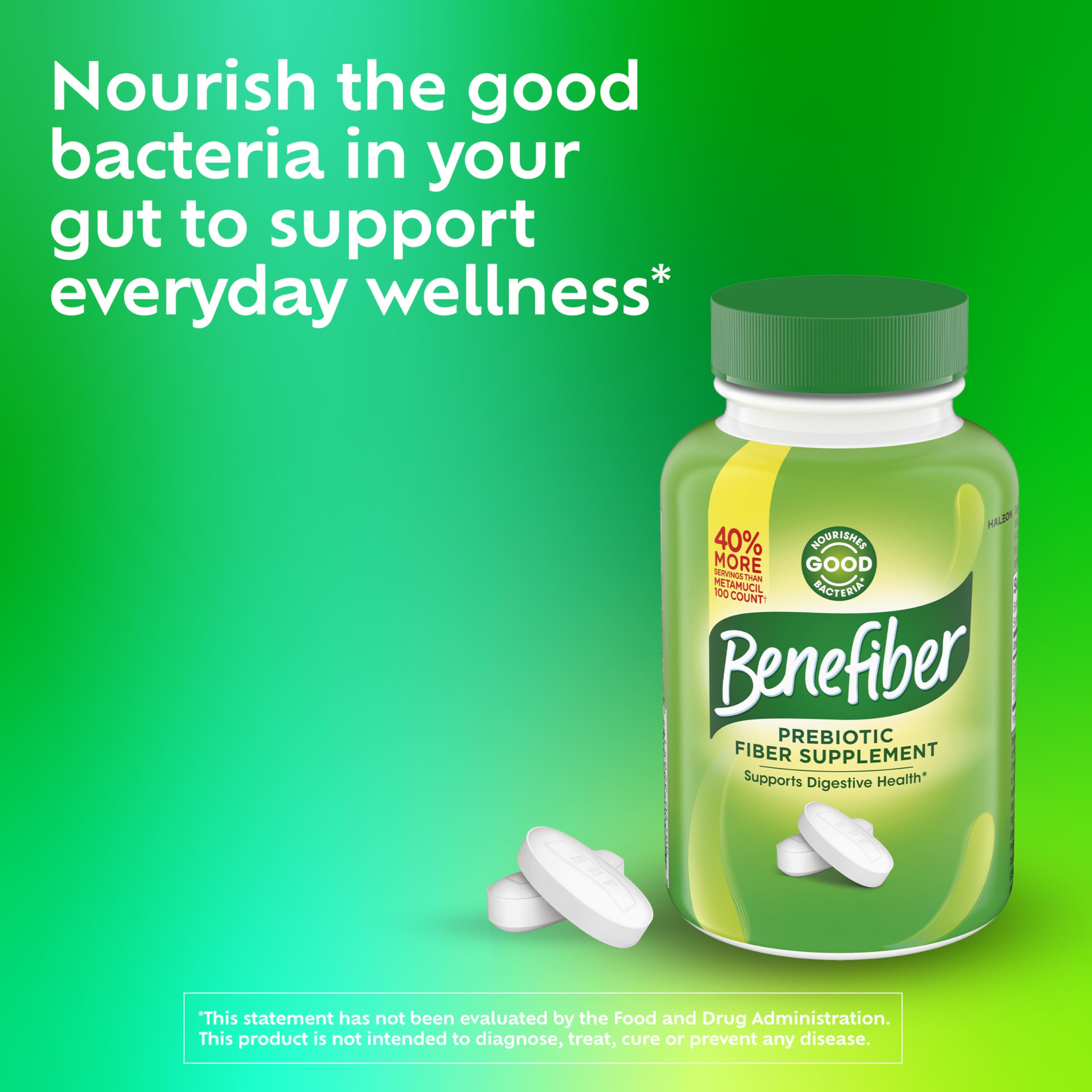 Benefiber Prebiotic Fiber Supplement Caplets, 84 count — Amazon image 12