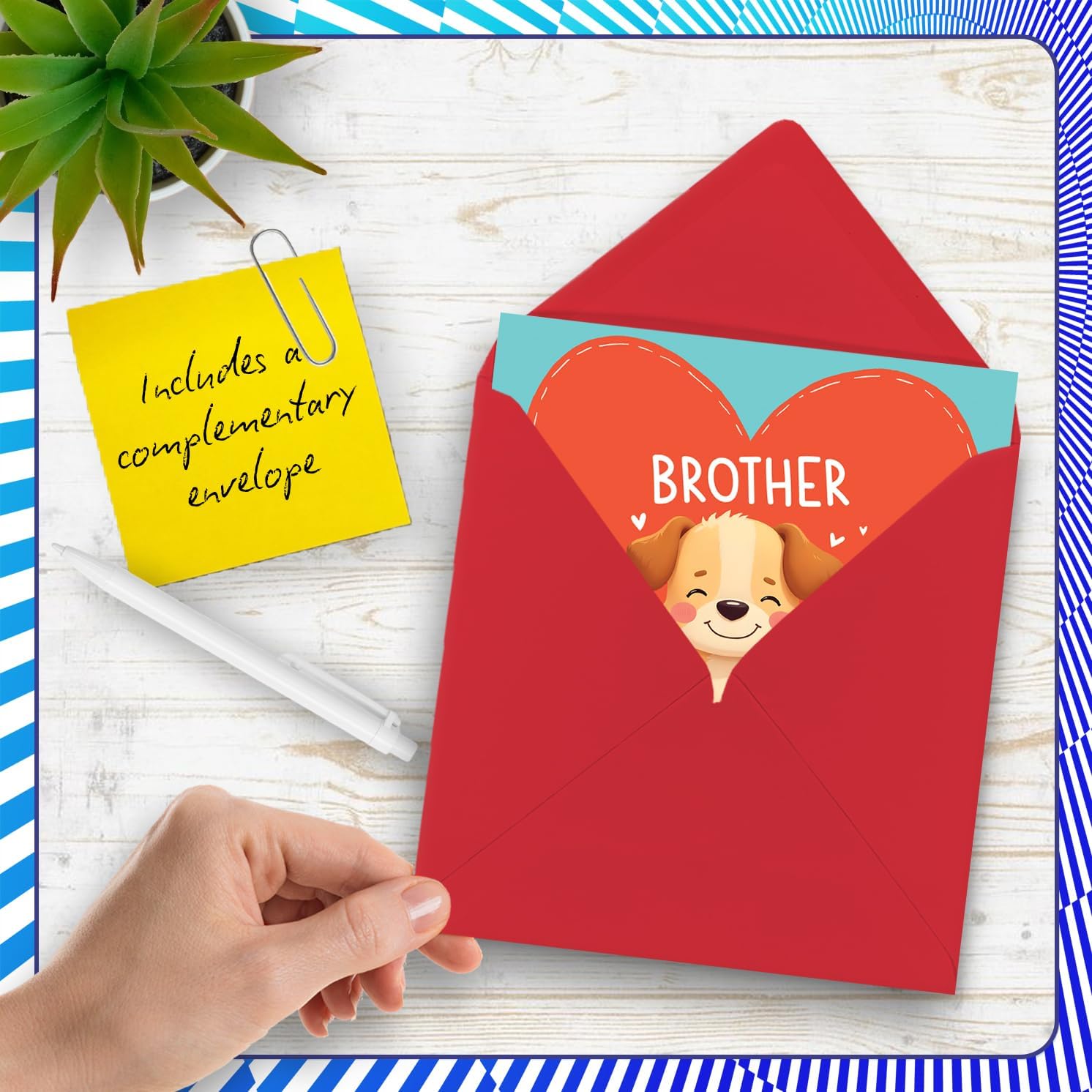 Brother Birthday Card - You're Paw-some! - Happy Bday Card for Brother from Sister Sibling, 5.7 x 5.7 Inch Playful Greeting Cards