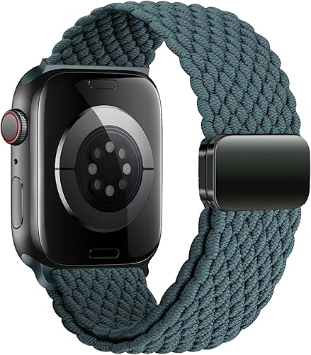 Miniatura 1 de Correa magnética trenzada para Apple Watch de 1.614 in 1.575 in 1.772 in 1.732 in Ultra2 1.929 in 1.496 in 1.654 in para mujereshombres, correa