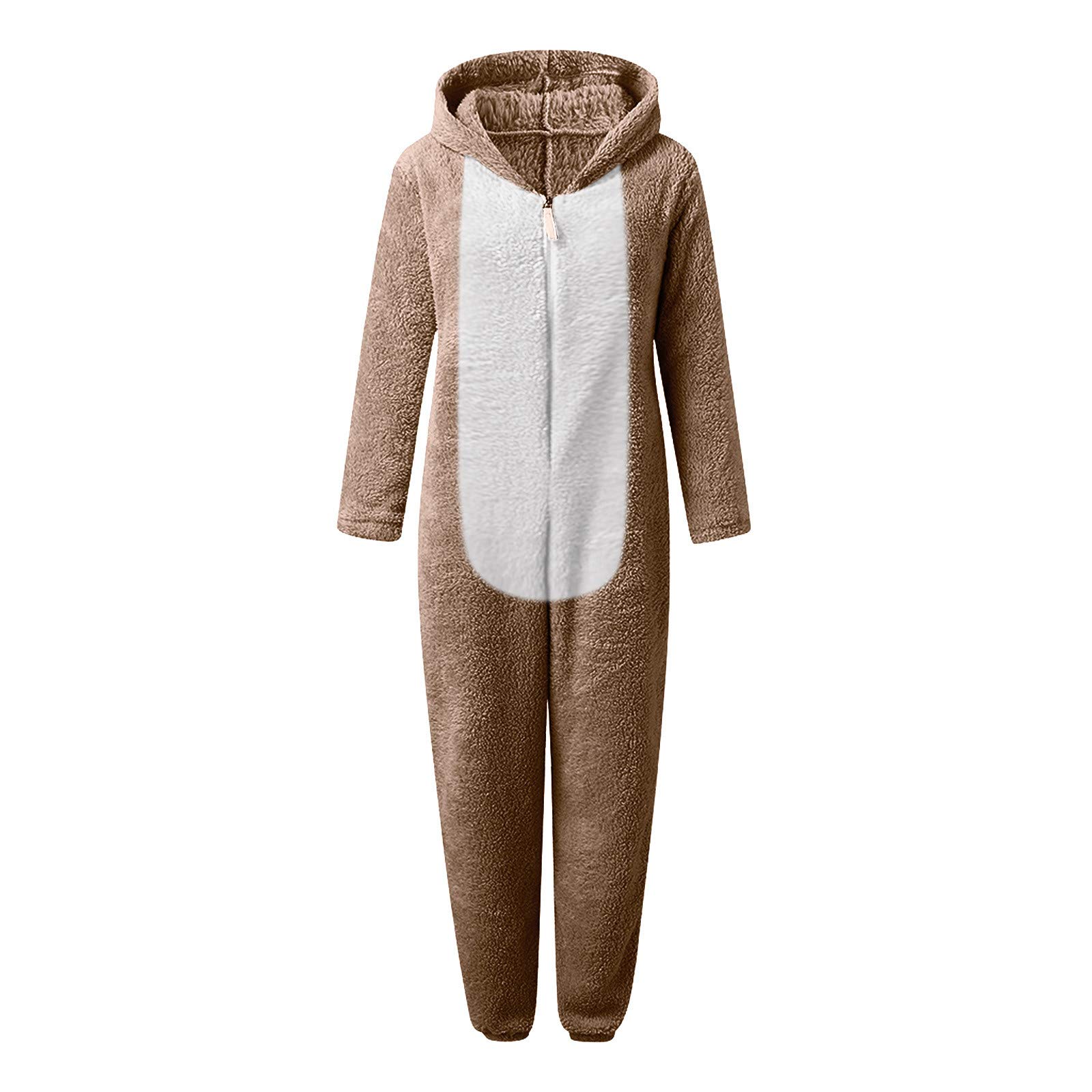 Onesie - Tutina sexy da donna, a maniche lunghe, per adulti, in pile