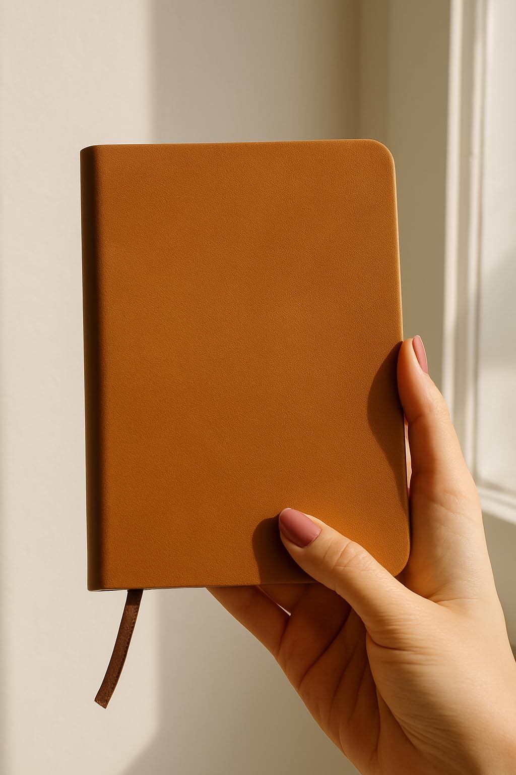 Fark Tanıtım Çizgisiz Not Defteri, Taba Termo Deri Kapaklı Defter, 128 Yaprak A5 Defter, Ofis ve Kırtasiye (14cm x 21 cm) (Taba Kapak)