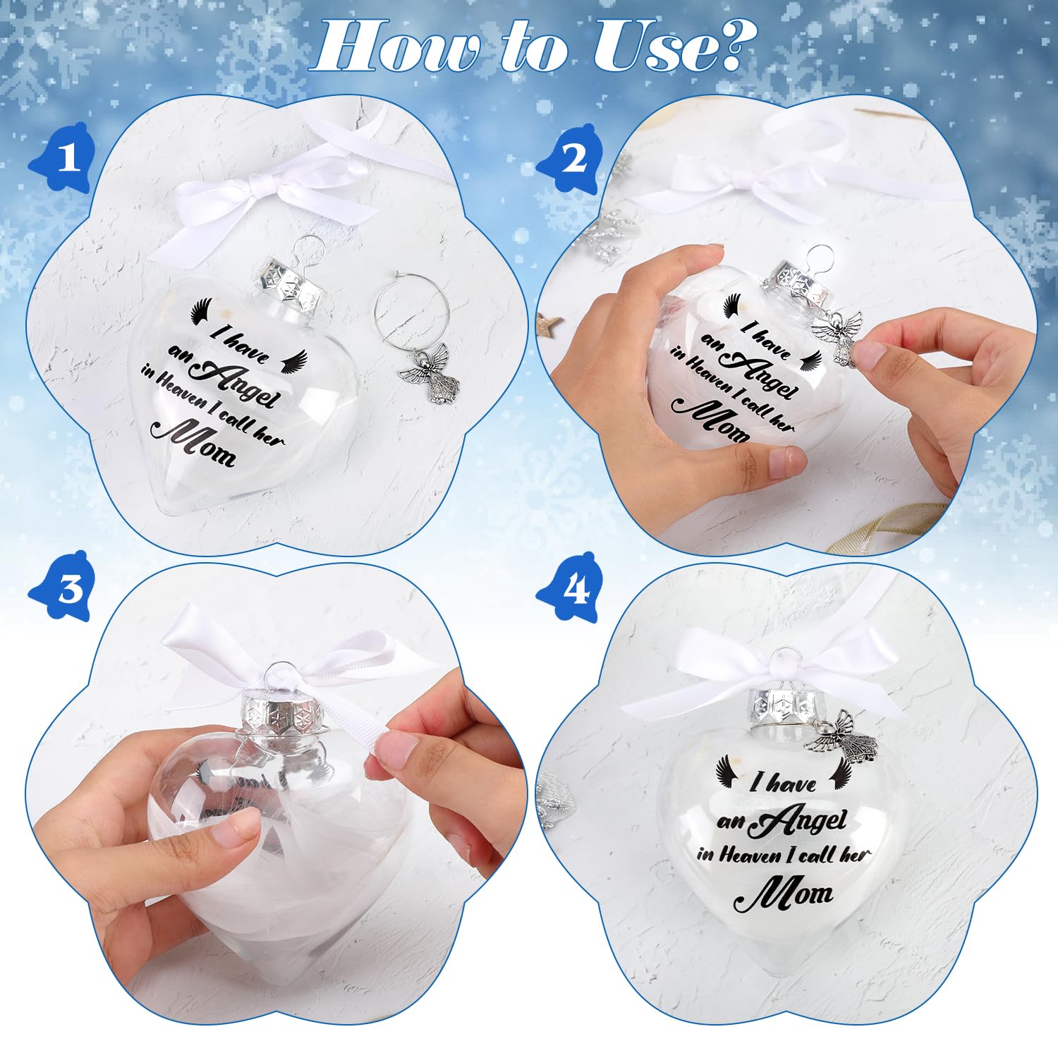 HOWAF Mum Memorial Christmas Bauble, I Have an Angel in Heaven - Image 3