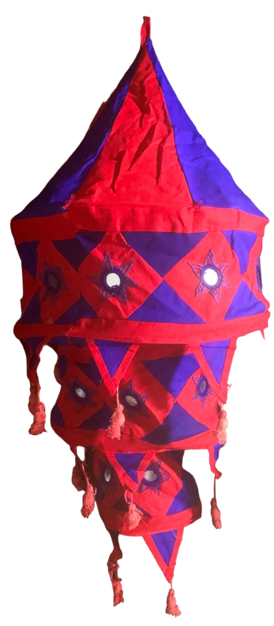 Cloth Applique Free Hanging Decor Item/Festive Lantern, Jhoomar Shape with 3-Steps, Compressible, from Pipli Odisha (Light & Dark Pink Combo)… (B0DDVQX2B8) Amazon Price History, Amazon Price Tracker