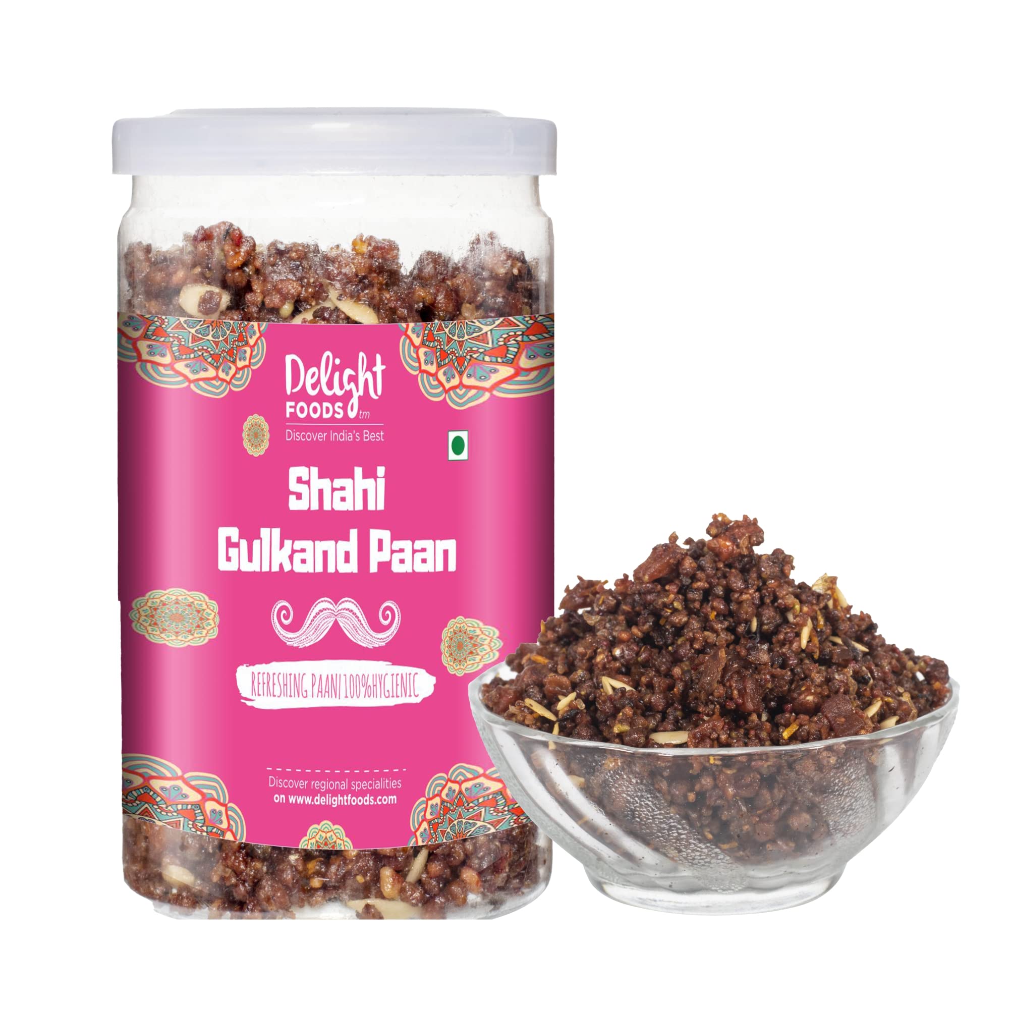 Delight Foods Gulkand Meetha Paan Mukhwas Mouth Freshener, 100grams | Without Supari |Sweet Paan Hygienically Packed Jar | Traditional Mukhwas (B0BVYY3R2W) Amazon Price History, Amazon Price Tracker