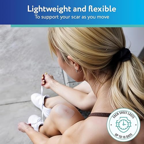 Miniatura 6 de ScarAway, láminas de silicona transparentes avanzadas para cicatrices, tiras de silicona de grado médico (1.5" x 3") para el tratamiento