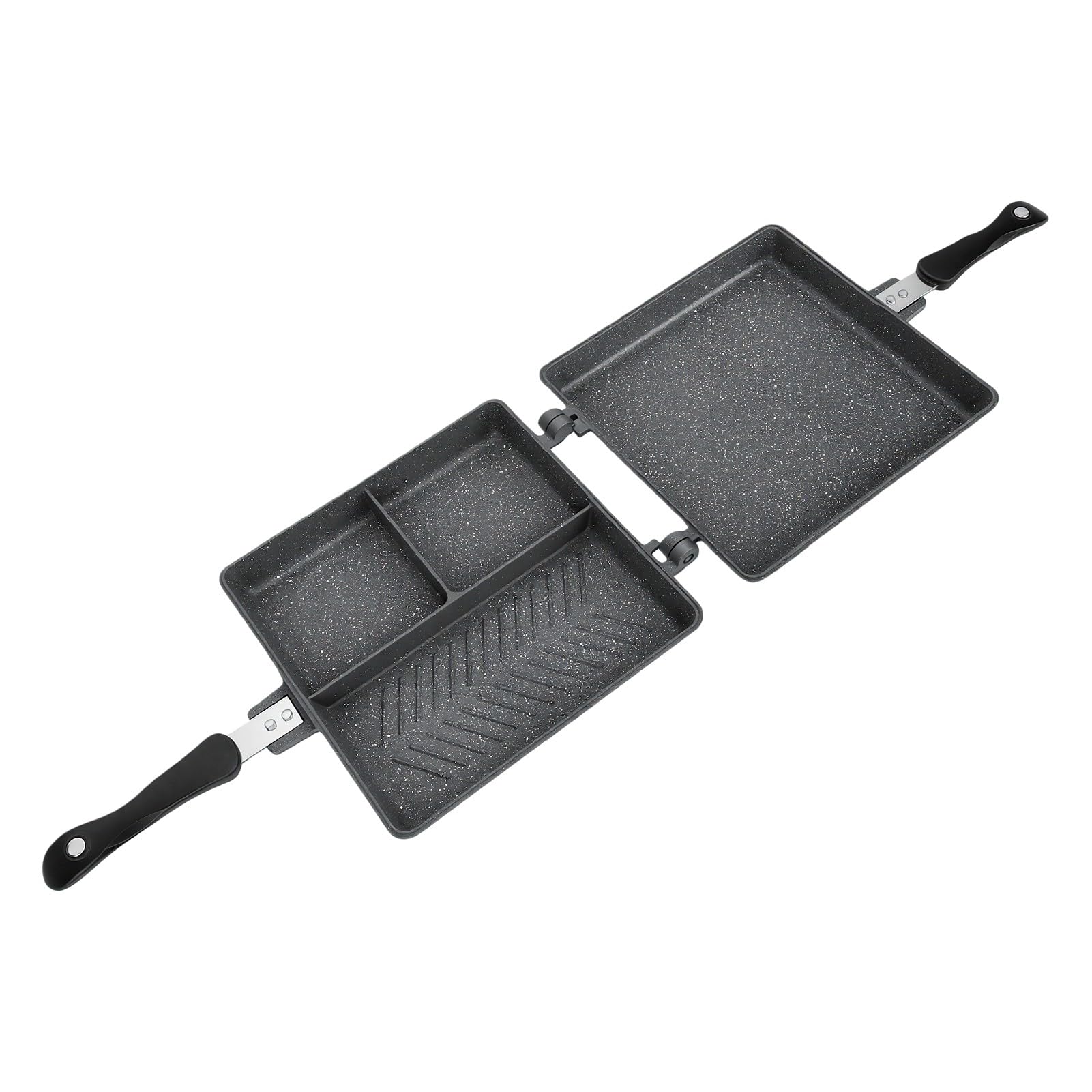 Wytrzymała Patelnia Grillowa do Kanapek, 23,9x43,9 Cm Płyta (GRAY)