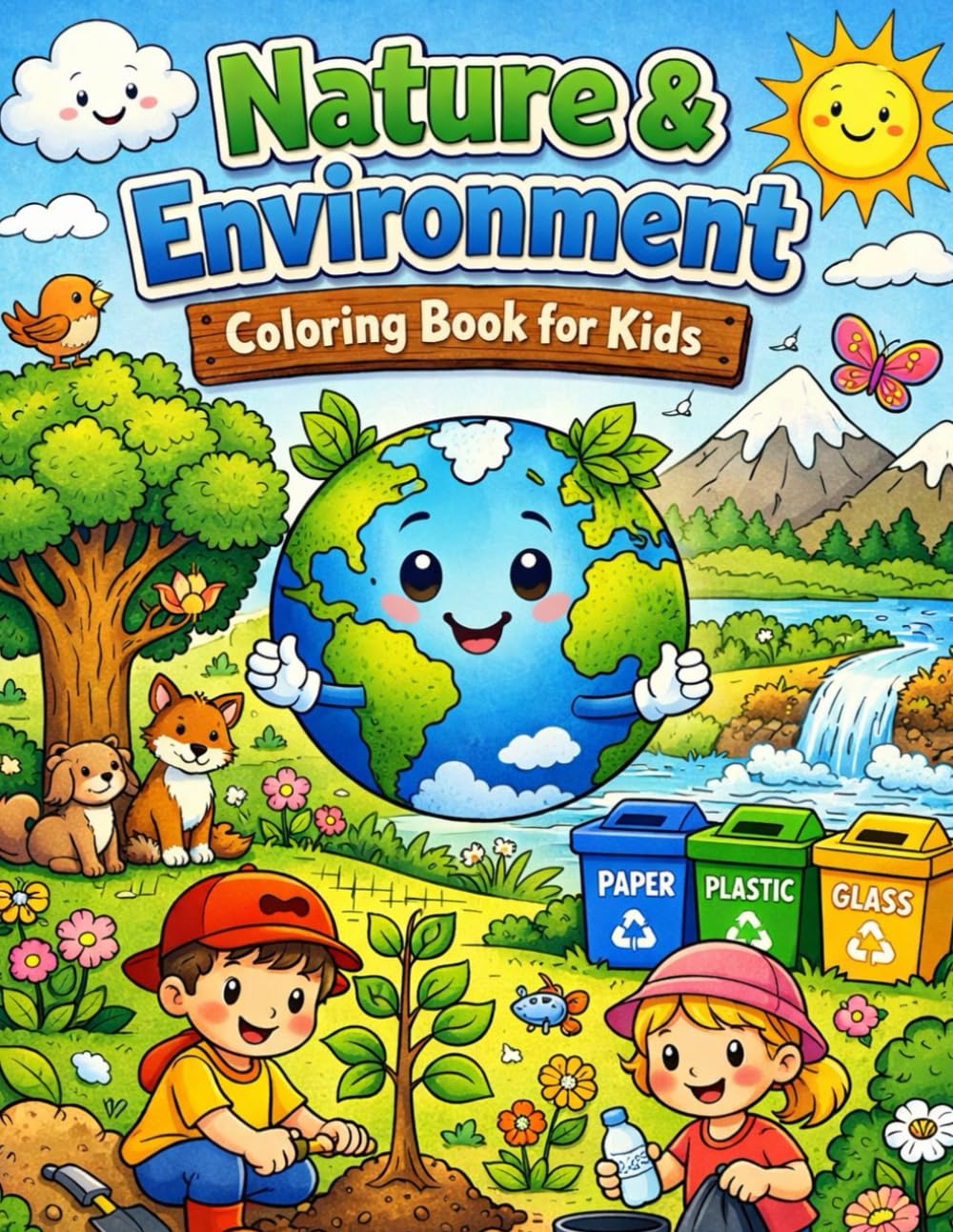 Nature & Environment Coloring Book for Kids: Learn About Nature, Recycling, and Caring for Our Planet Through Fun Coloring Activities (Save the Earth)