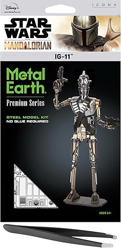 Metal Earth Fascinations Premium Series Star Wars The Mandalorian IG-11 Kit de modelo de metal 3D con pinzas disponible en Yaxa Colombia
