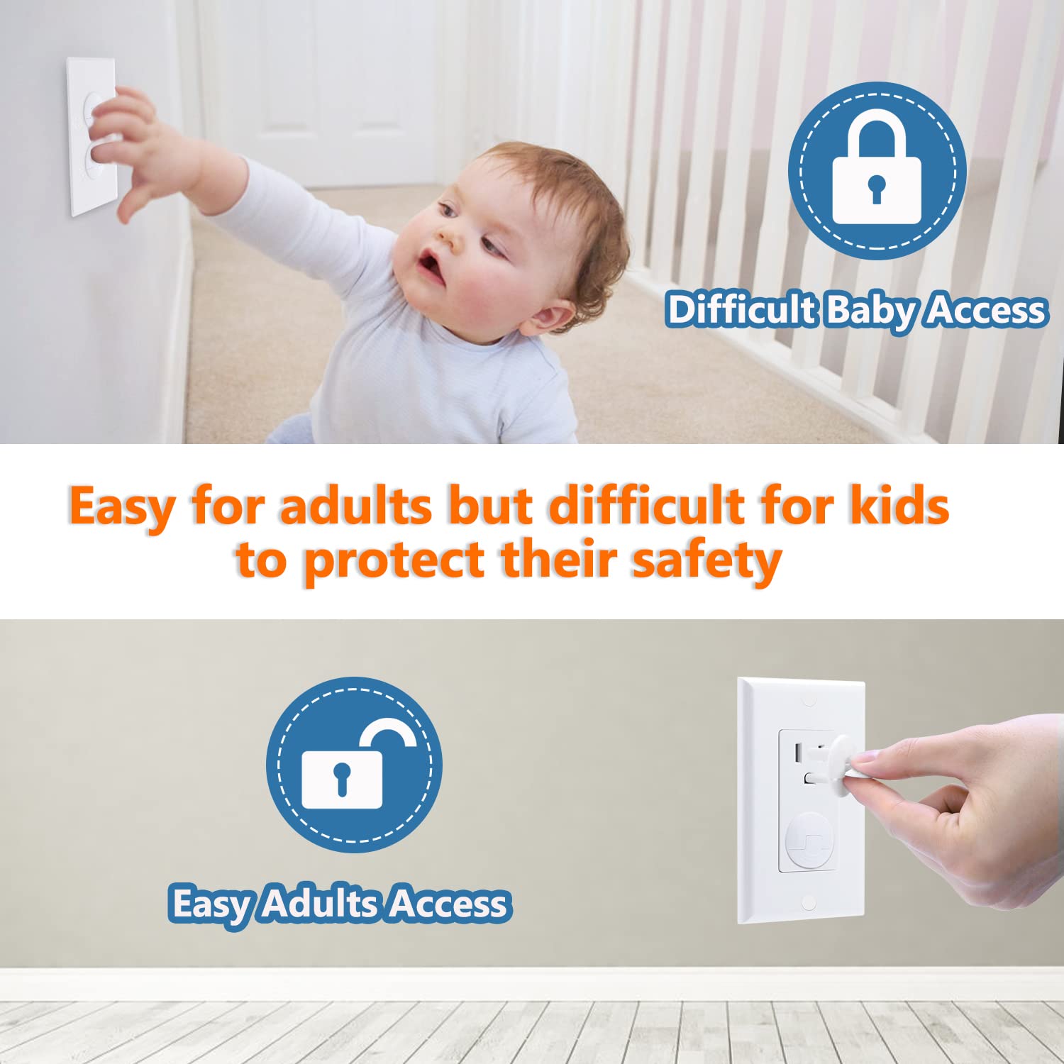 Outlet Covers Baby Proofing White - PRObebi 38 Pack Plug Covers for Electrical Outlets, Child Proof Socket Covers, Baby Safety Products for Home, Office, Easy Insatllation, Protect Babies : Baby
