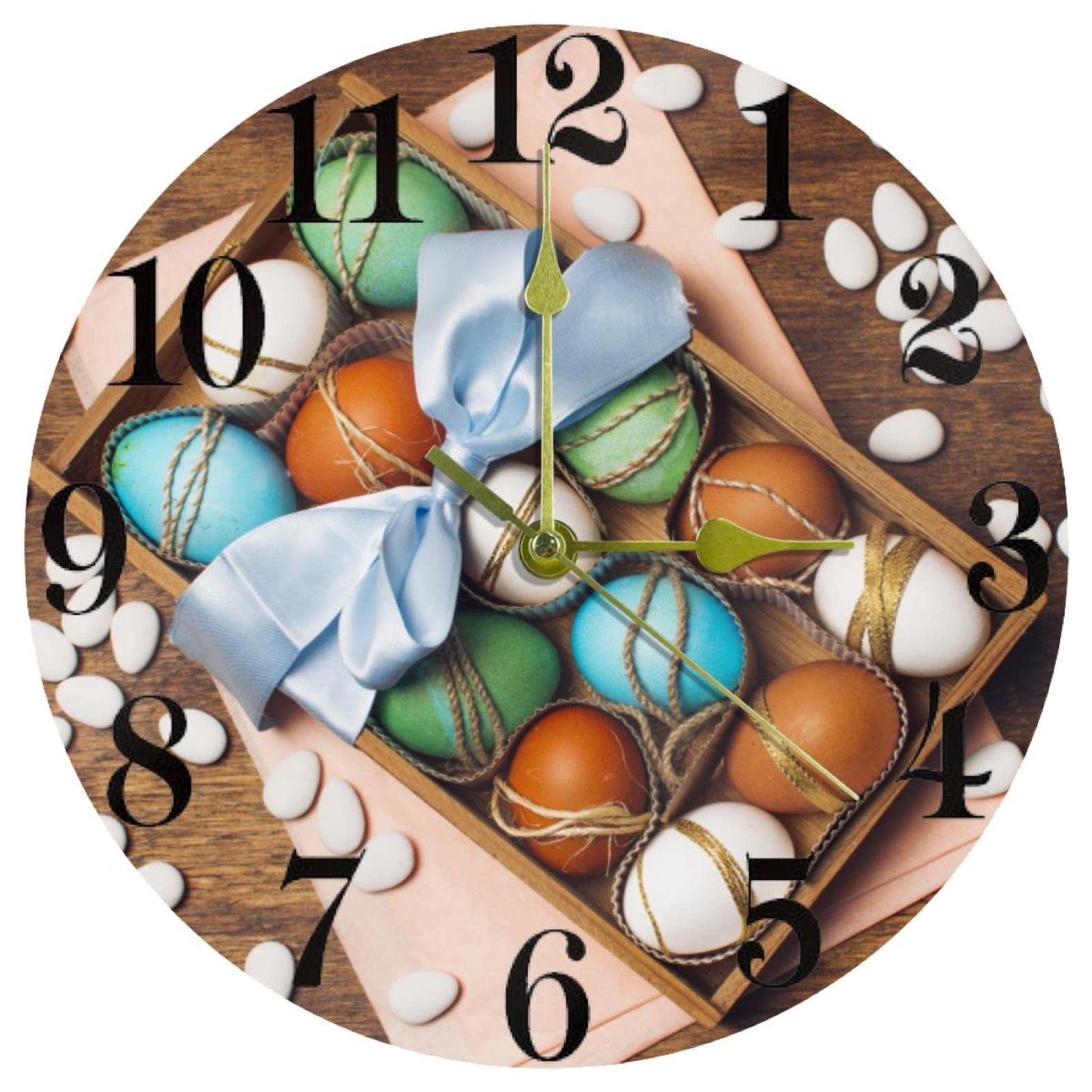 Horloge murale de Pâques sans tic-tac pour préserver le sommeil des enfants