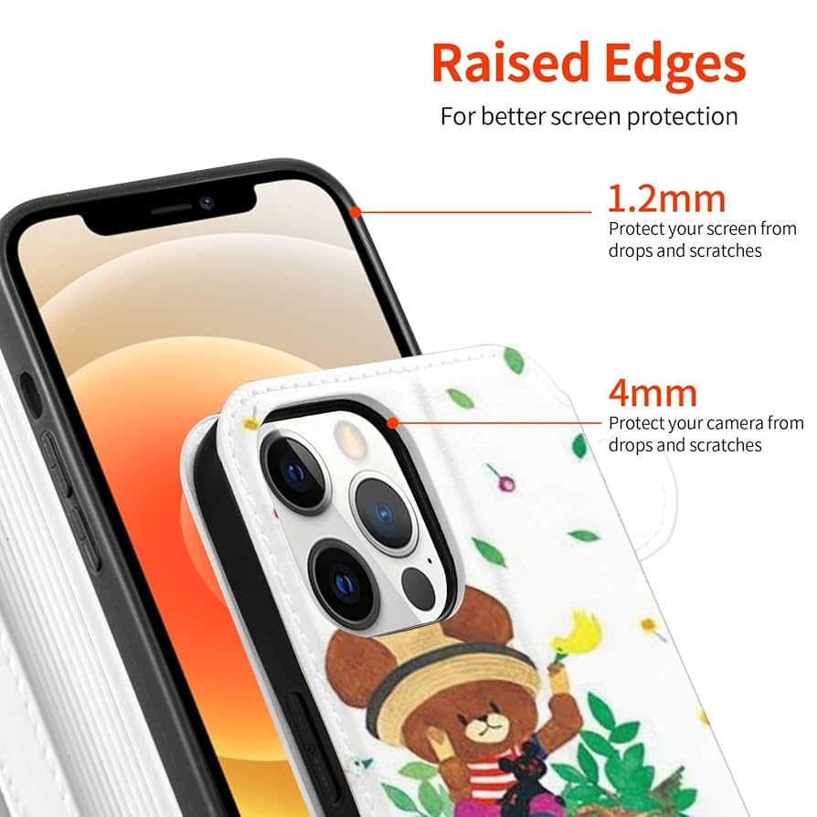 iPhone12Pro/iPhone 12ケースウォレットカバーくまのマグネット iPhone12Pro/iPhone 12ケースウォレットカバーくまのマグネット