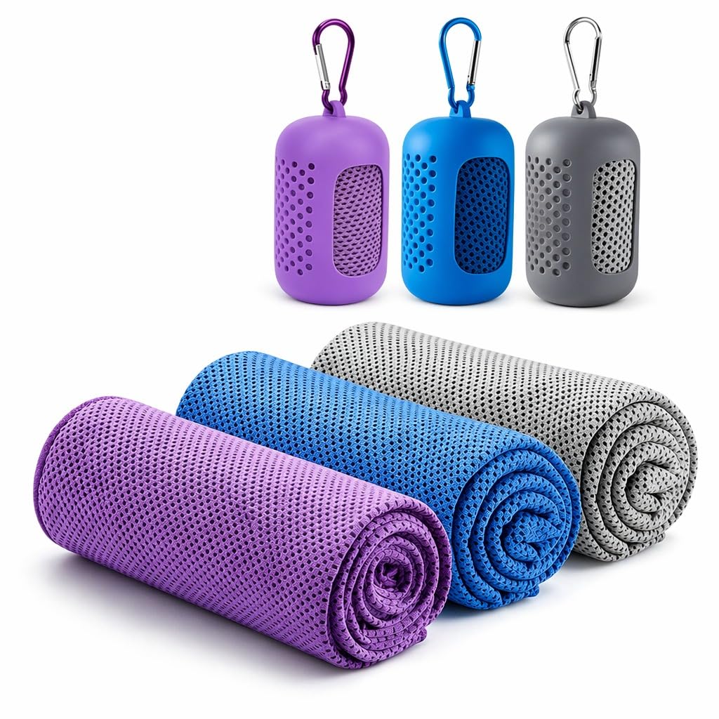BVEBJDX 3 Pack Cooling Towels Coolings Towel for Neck Cool Scarf