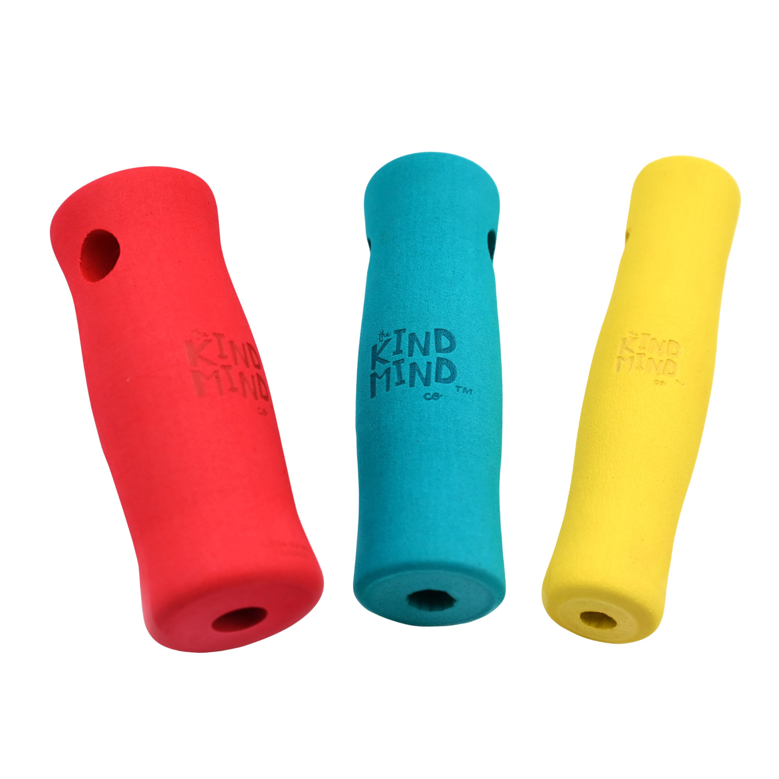 Adaptive Foam Grip Set - The Kind Mind Co. Adaptive Art Tools, Accessibility Aid for Kids & Adults, Mobility Aid for Painting, Drawing, Crafts - Assorted Sizes, 3-Pack
