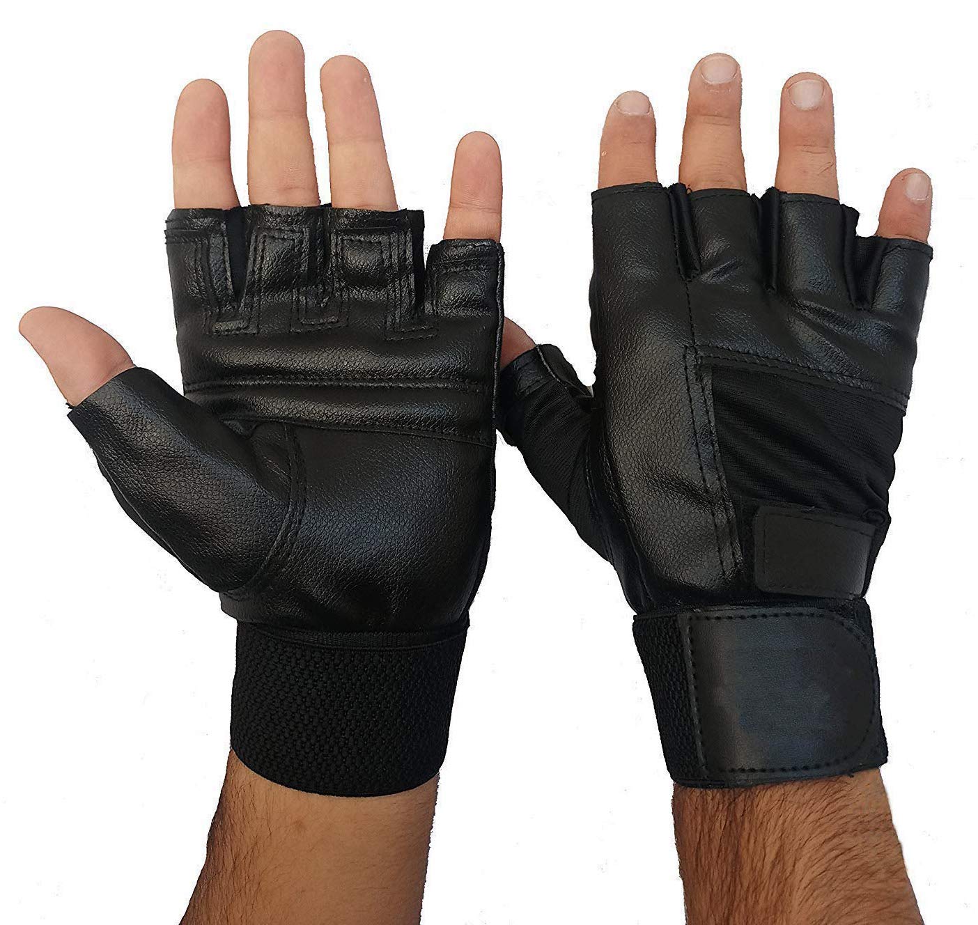 SportsFitt Power Muscles Gym Gloves/Cycling Gloves/Riding Gloves/Stretchable Size for Both Men and Women, Odor-Free and Clean (Black) (B081N63NK3) Amazon Price History, Amazon Price Tracker