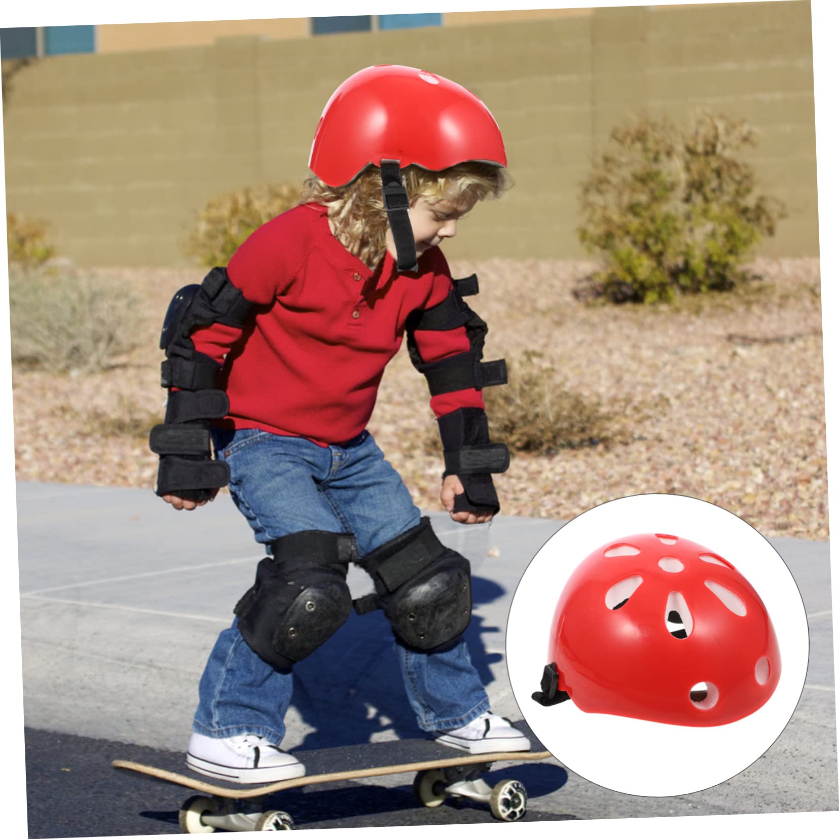 YARNOW 3pièces Casque De Ajustable pour Garçon Fille pour Vélo Skateboard Casque De Sport avec Ventilation pour Et Sécurité Renforcée